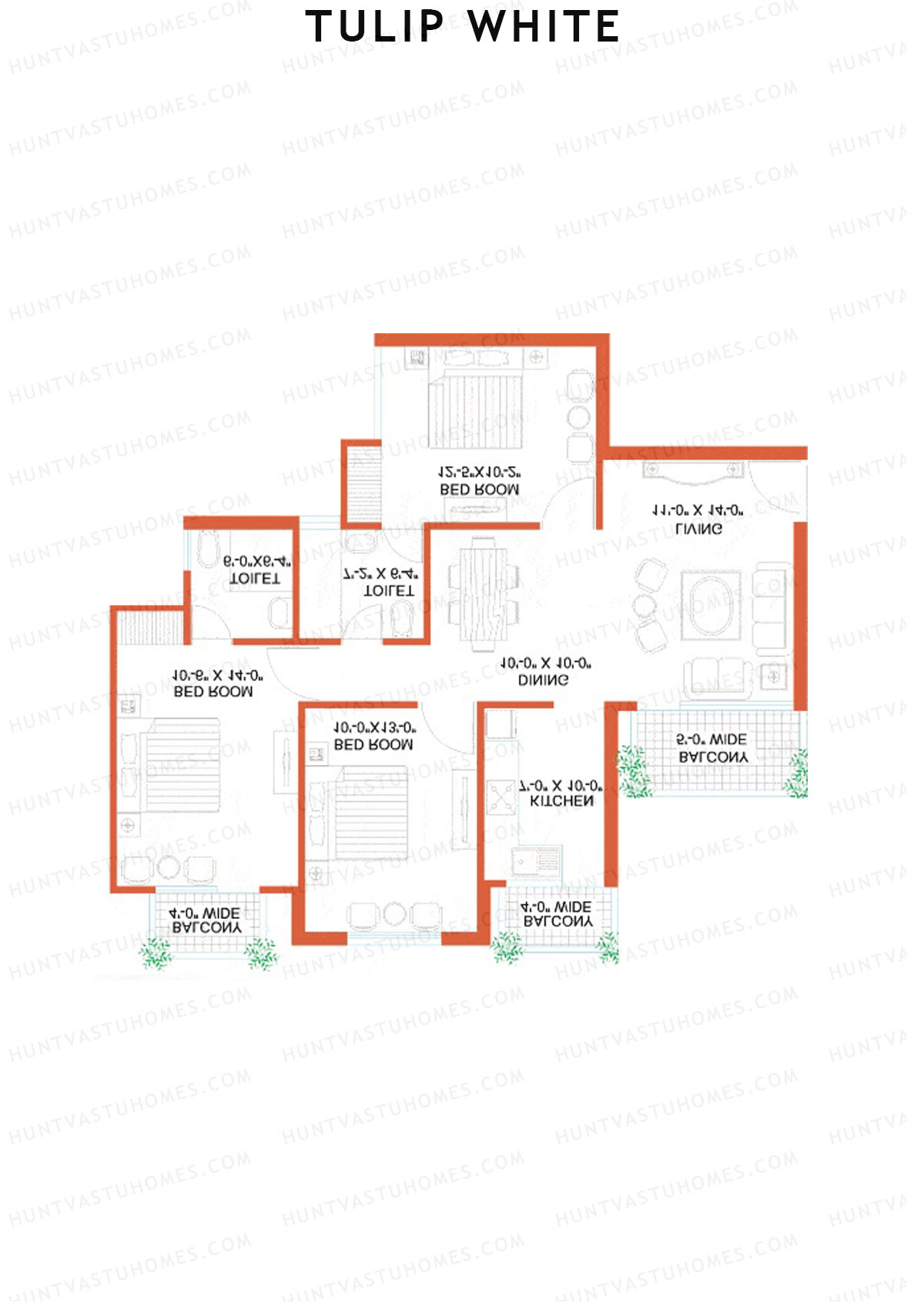 Tulip White Tower A7 Unit 1 Floor Plan