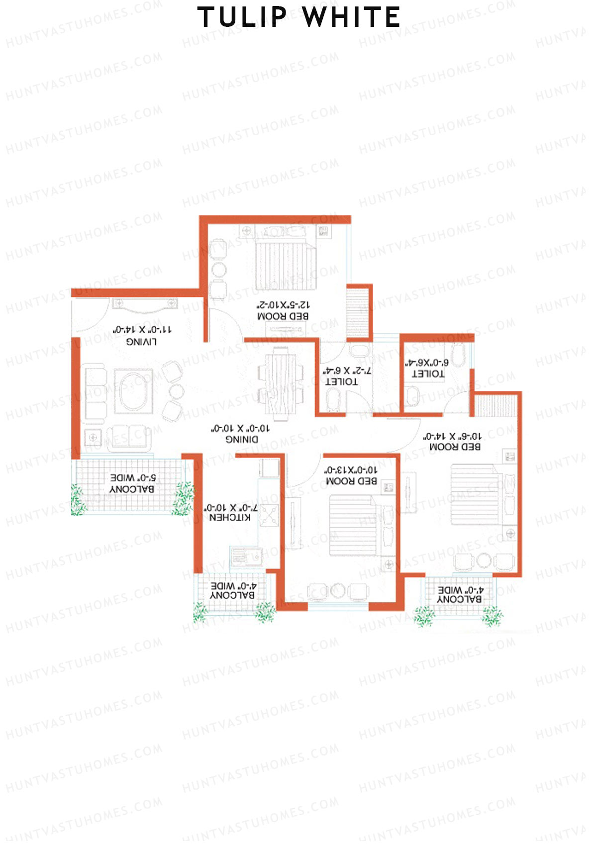 Tulip White Tower A7 Unit 4 Floor Plan