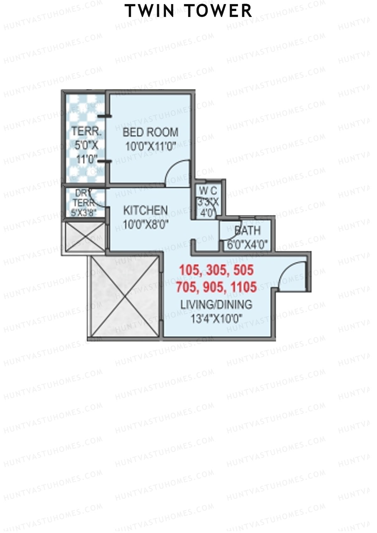 Twin tower Tower A Unit 5 Floor Plan