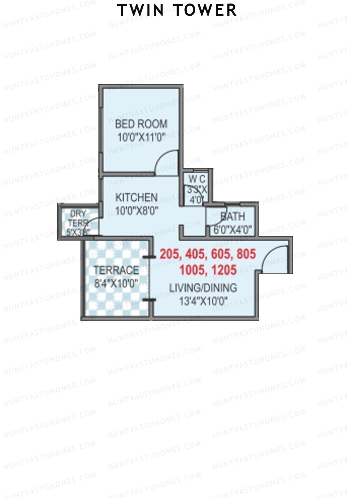 Twin tower Tower A Unit 5 Floor Plan
