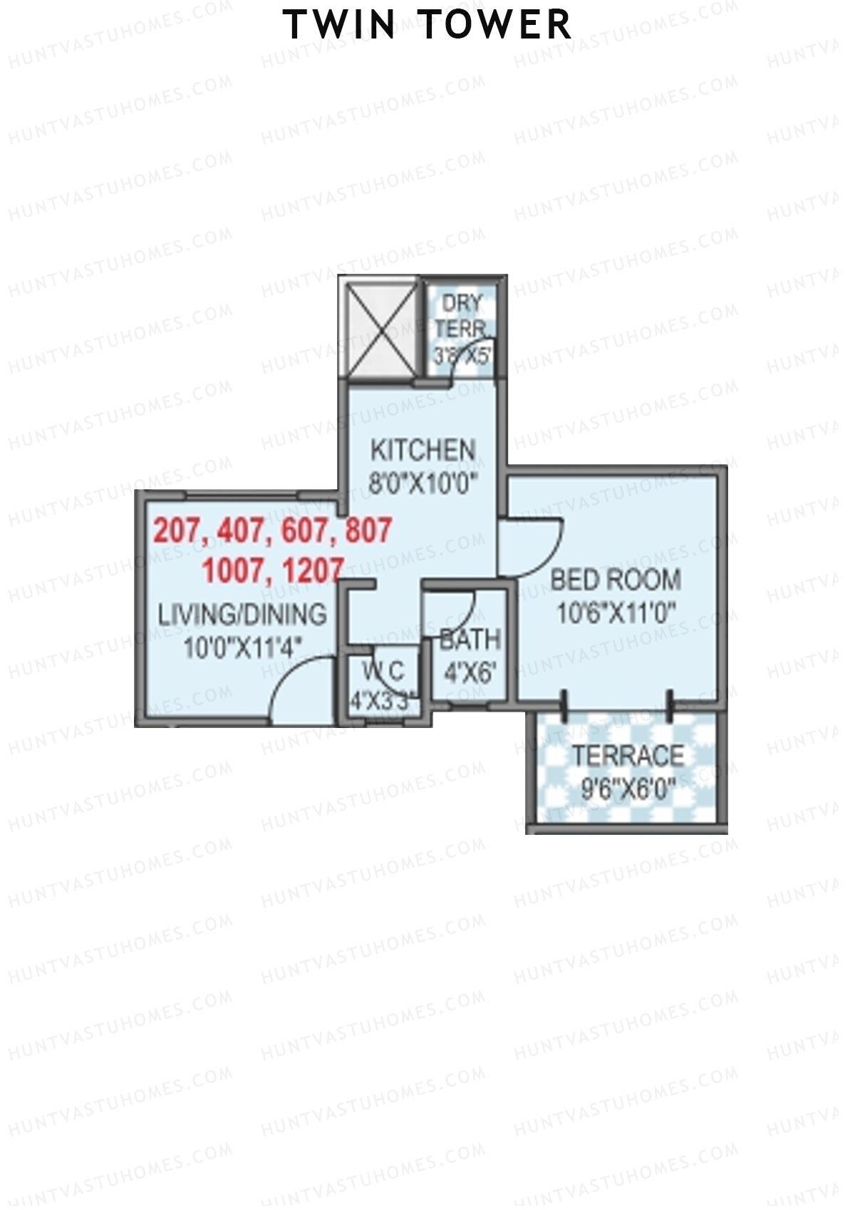 Twin tower Tower A Unit 7 Floor Plan