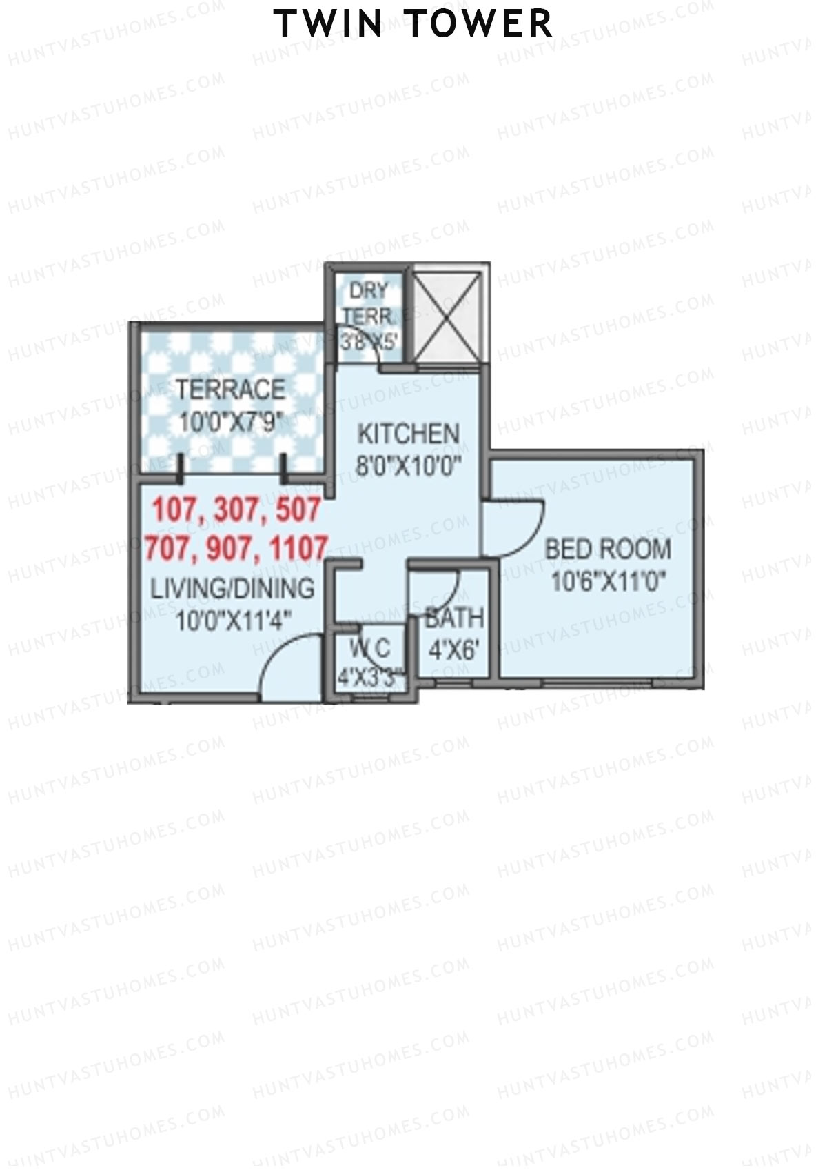 Twin tower Tower A Unit 7 Floor Plan