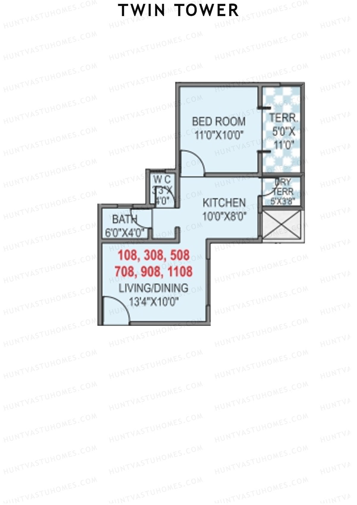 Twin tower Tower A Unit 8 Floor Plan