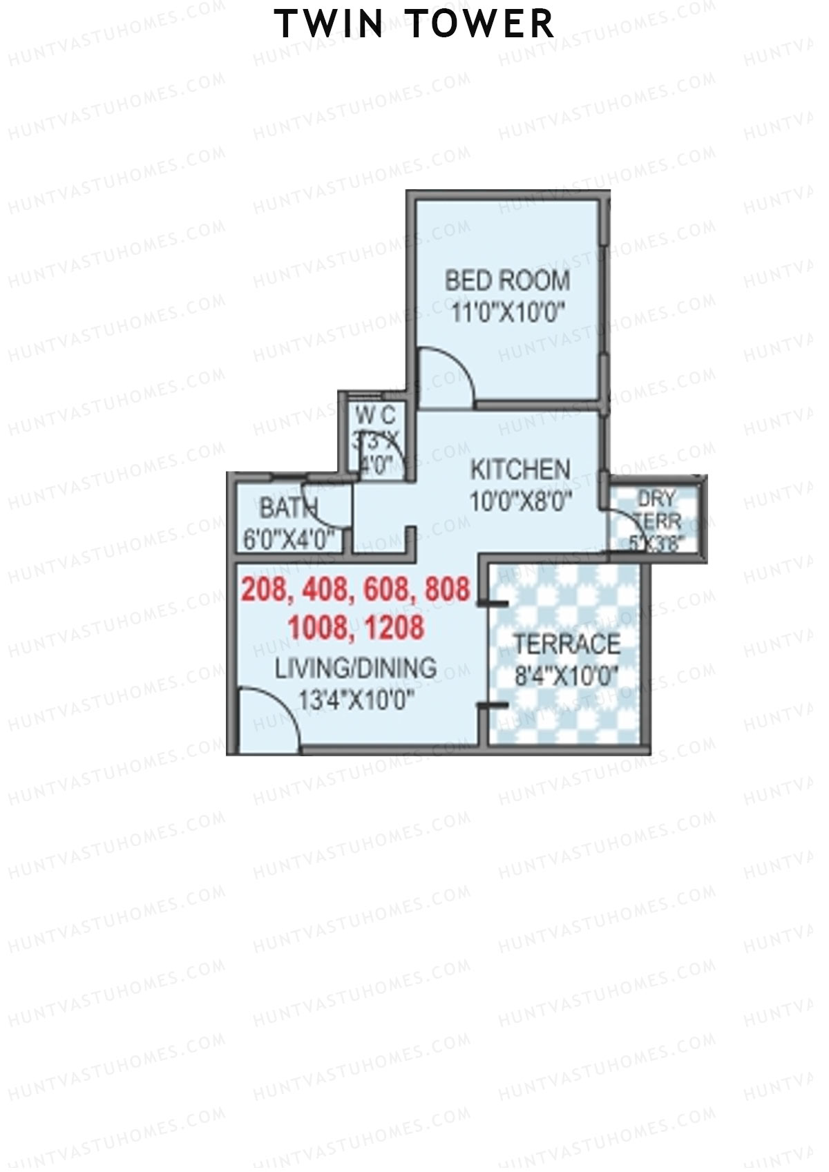 Twin tower Tower A Unit 8 Floor Plan