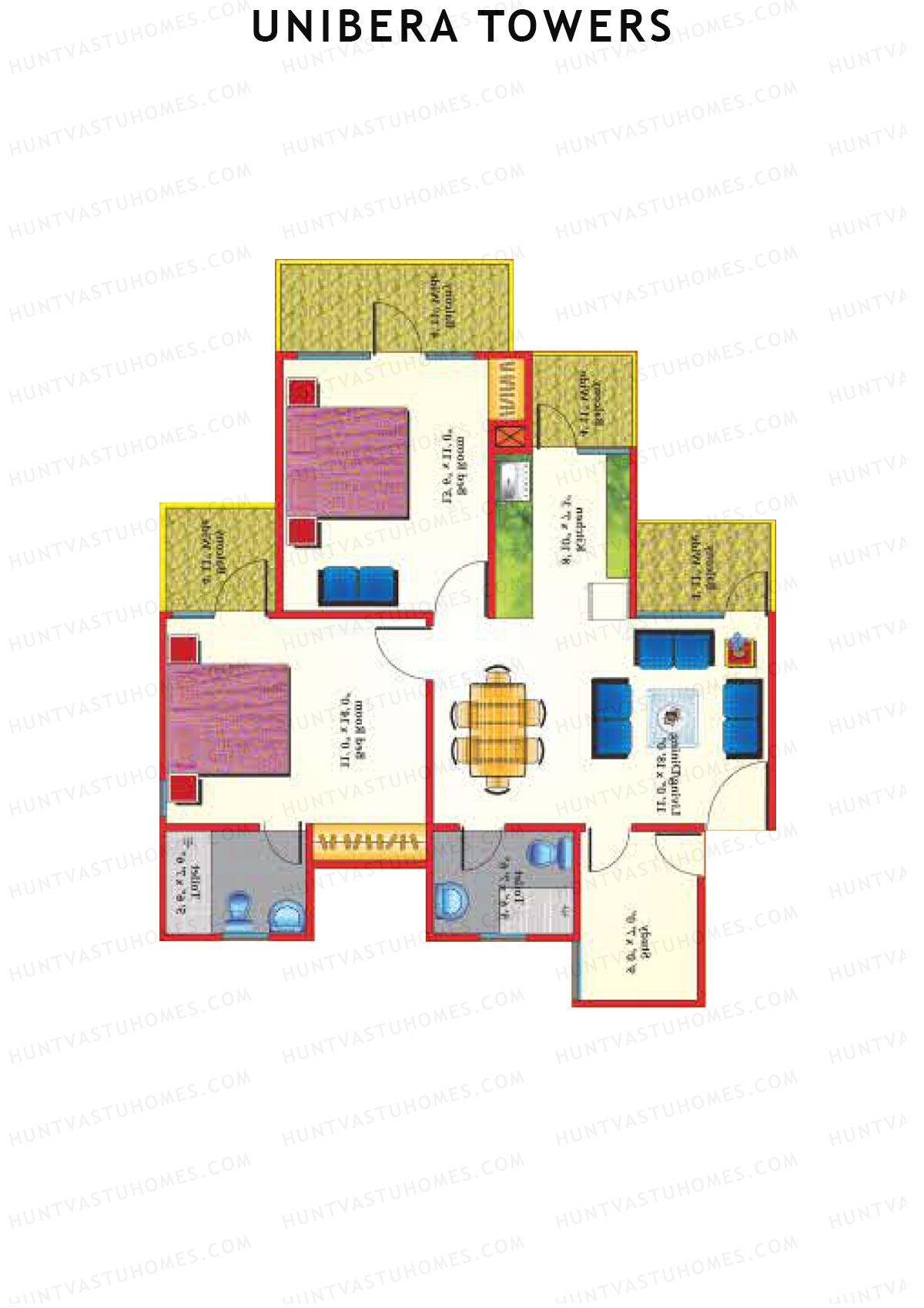 Unibera Towers Tower C Unit 8 Floor Plan