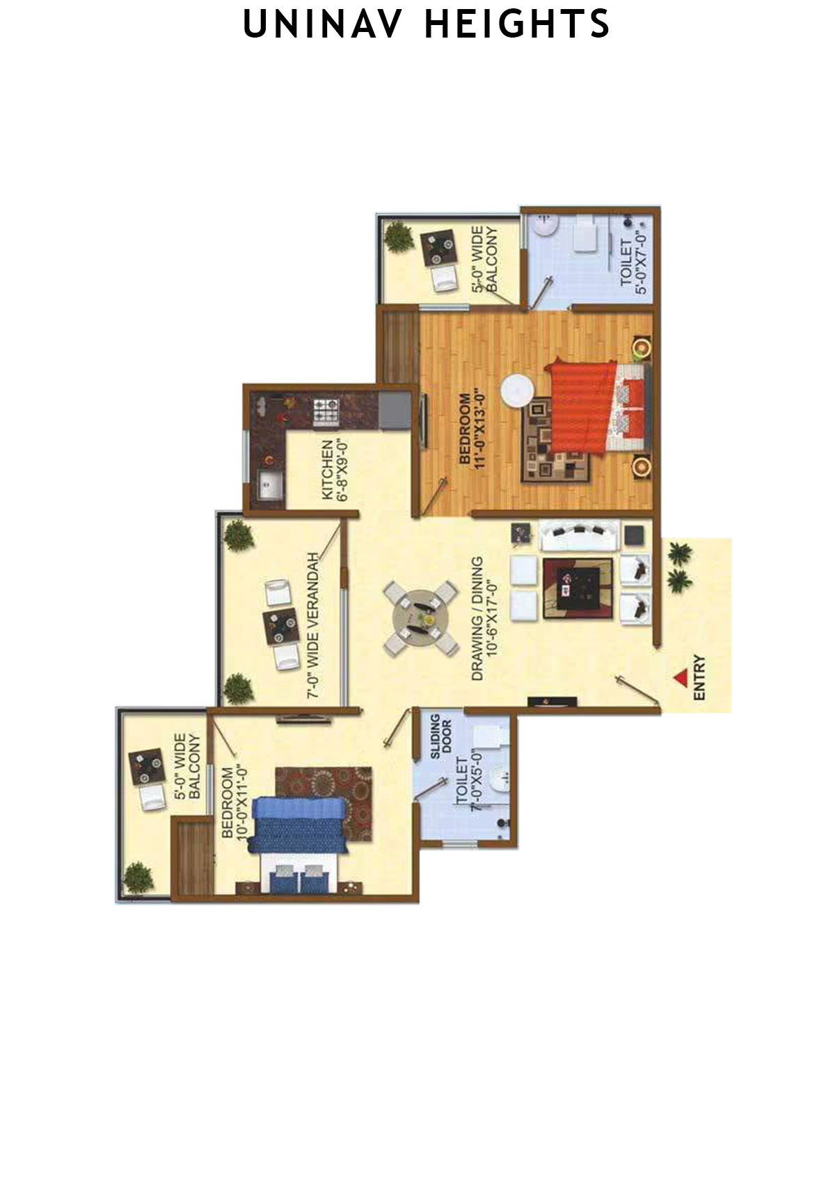 Uninav Heights Block B Unit 10 Floor Plan