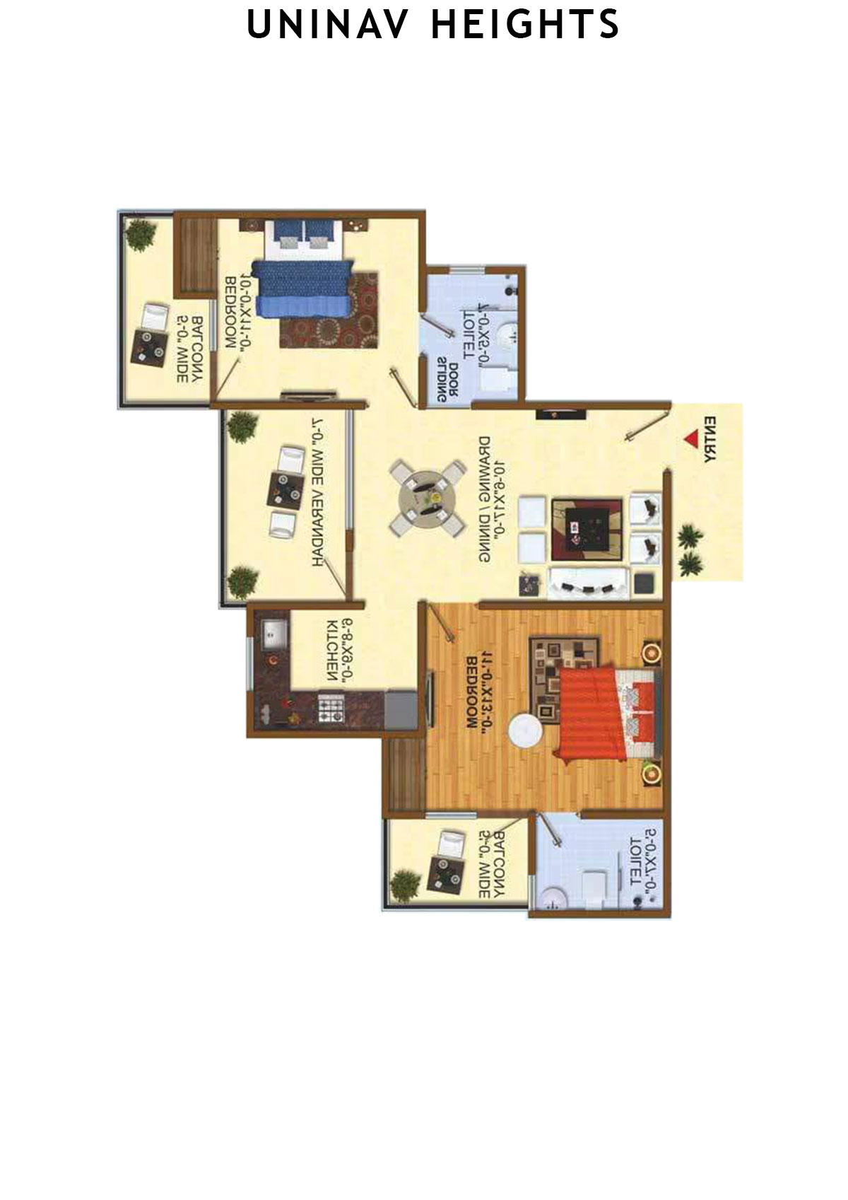 Uninav Heights Block B Unit 8 Floor Plan