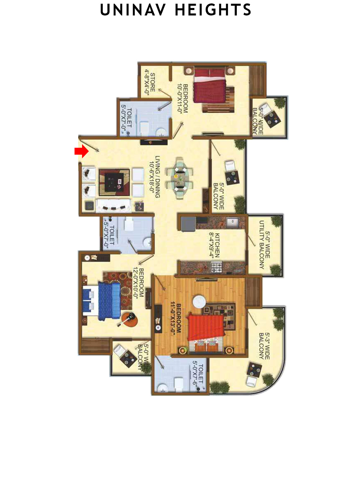 Uninav Heights Block C Unit 1 Floor Plan