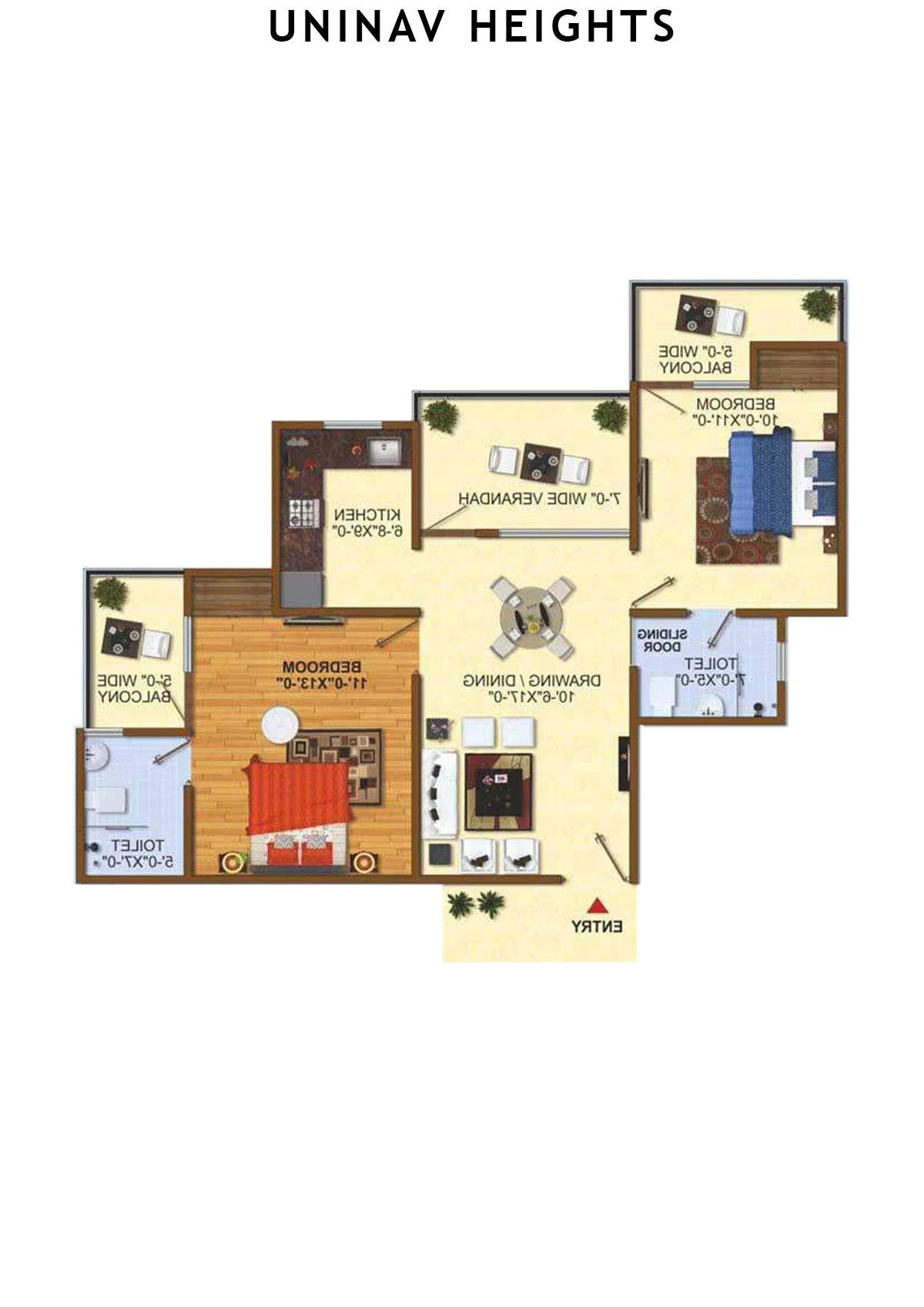 Uninav Heights Block E Unit 1 Floor Plan