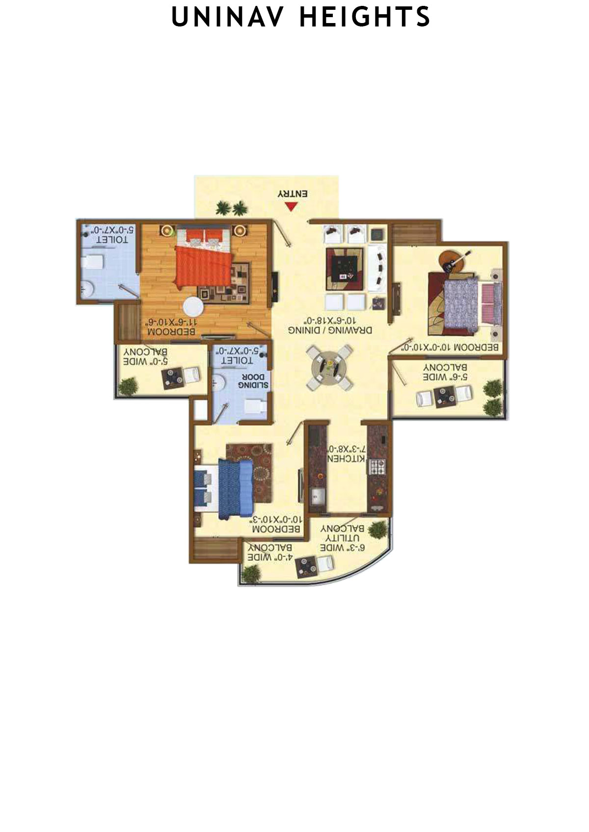 Uninav Heights Block F Unit 10 Floor Plan