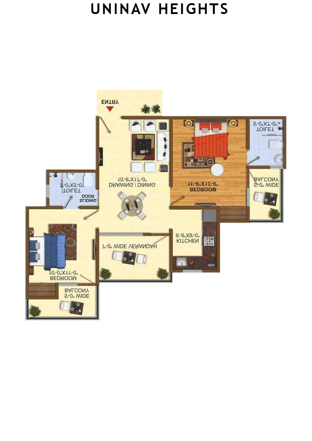 Uninav Heights Block F Unit 1 Floor Plan