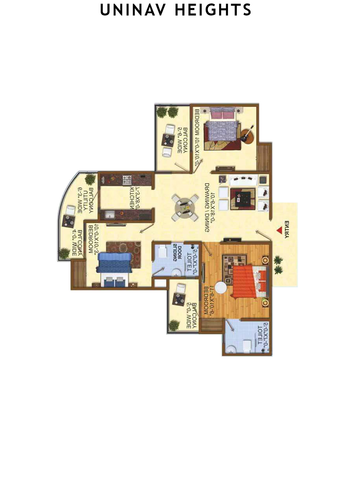 Uninav Heights Block F Unit 2 Floor Plan