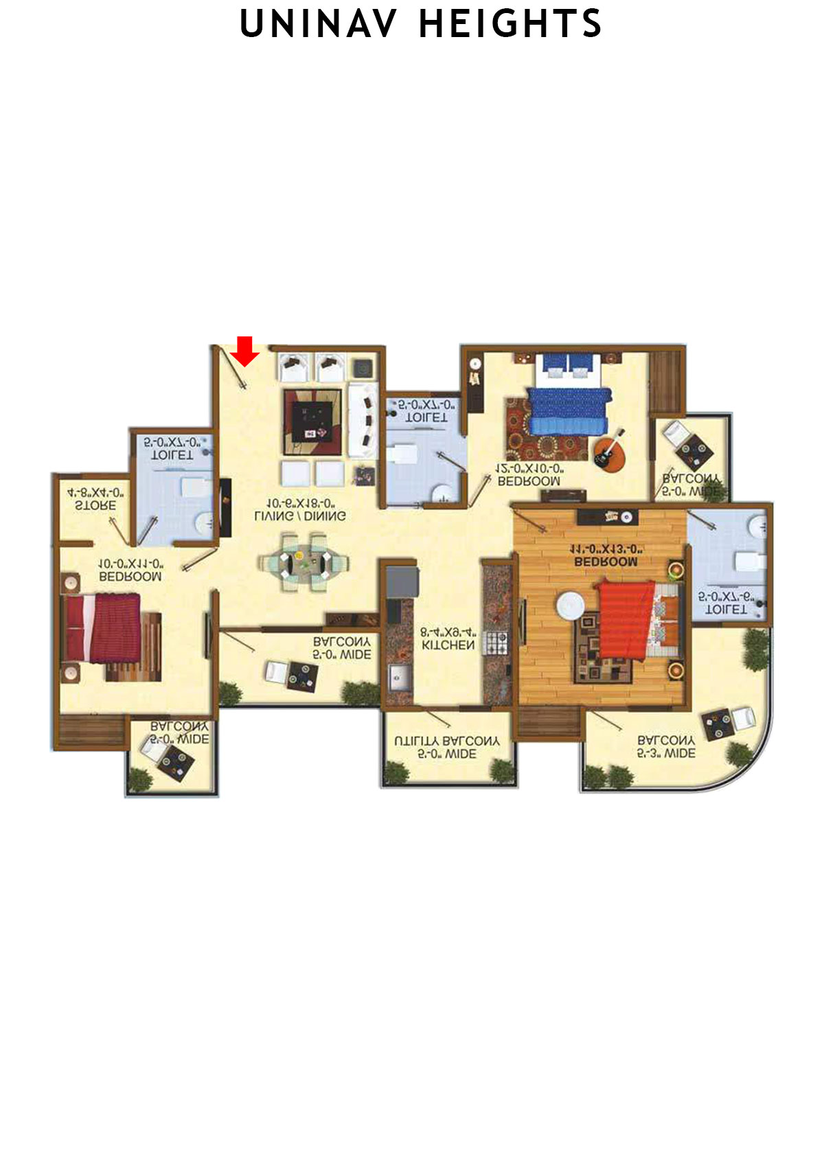 Uninav Heights Block F Unit 4 Floor Plan
