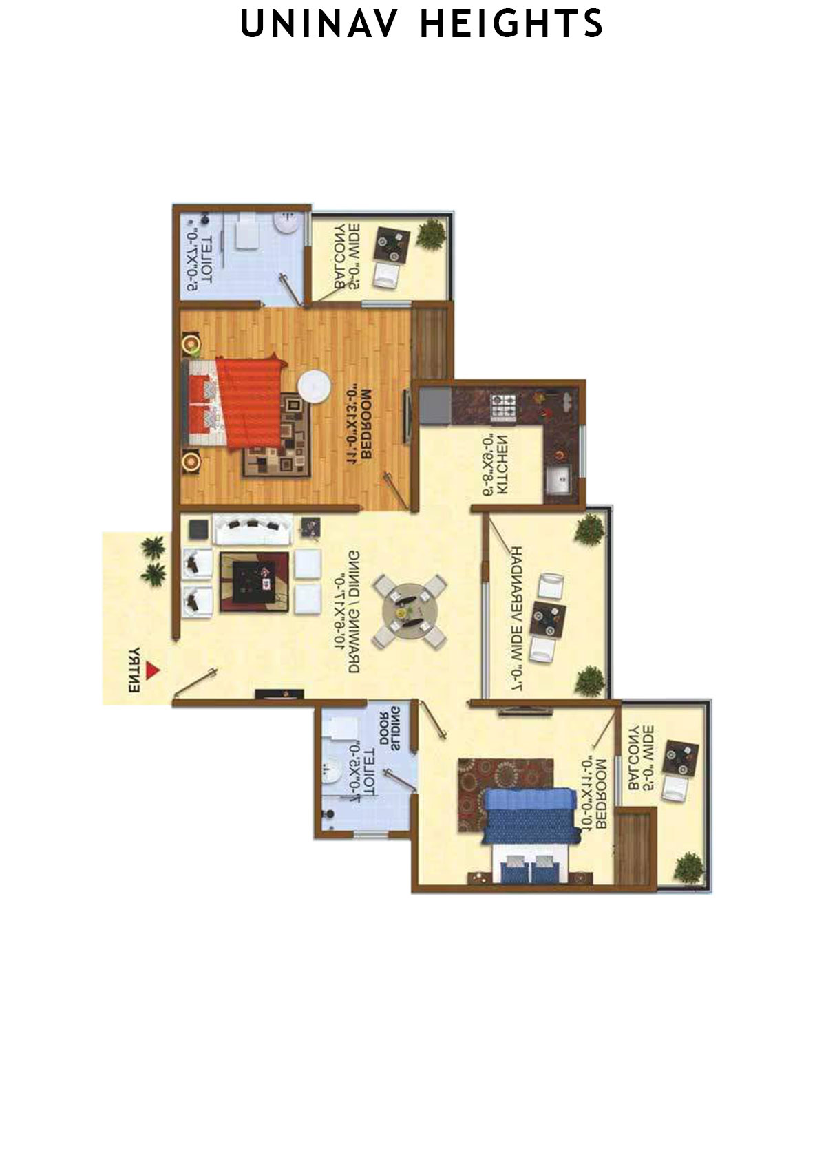 Uninav Heights Block F Unit 6 Floor Plan