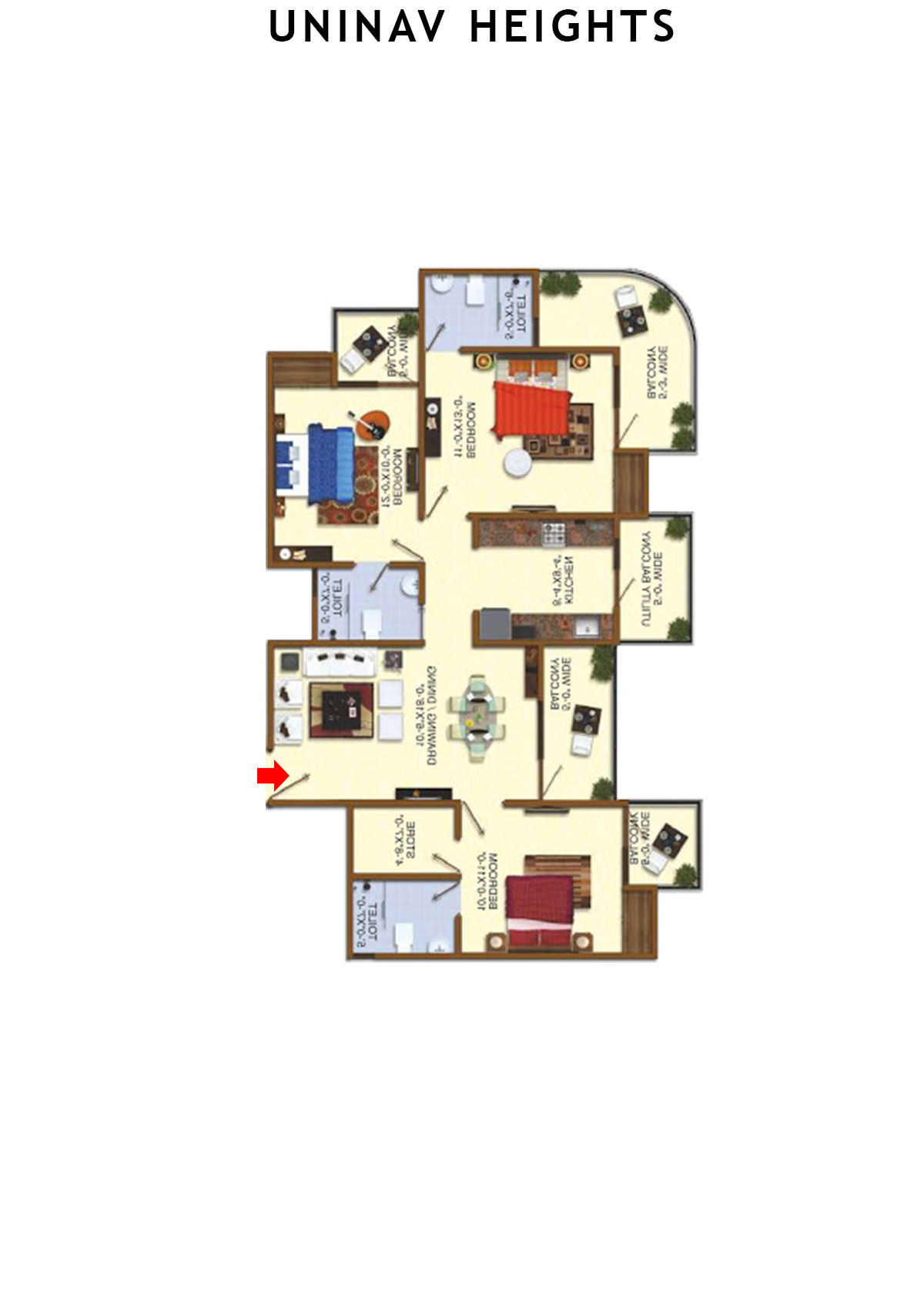 Uninav Heights Block F Unit 7 Floor Plan