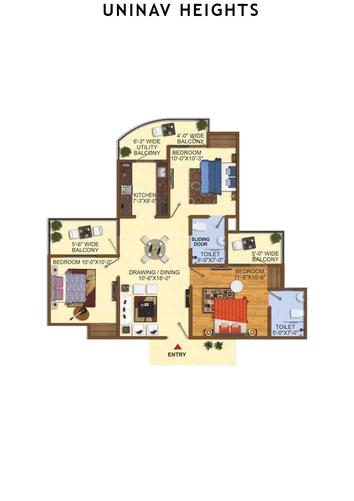 Uninav Heights Block F Unit 8 Floor Plan
