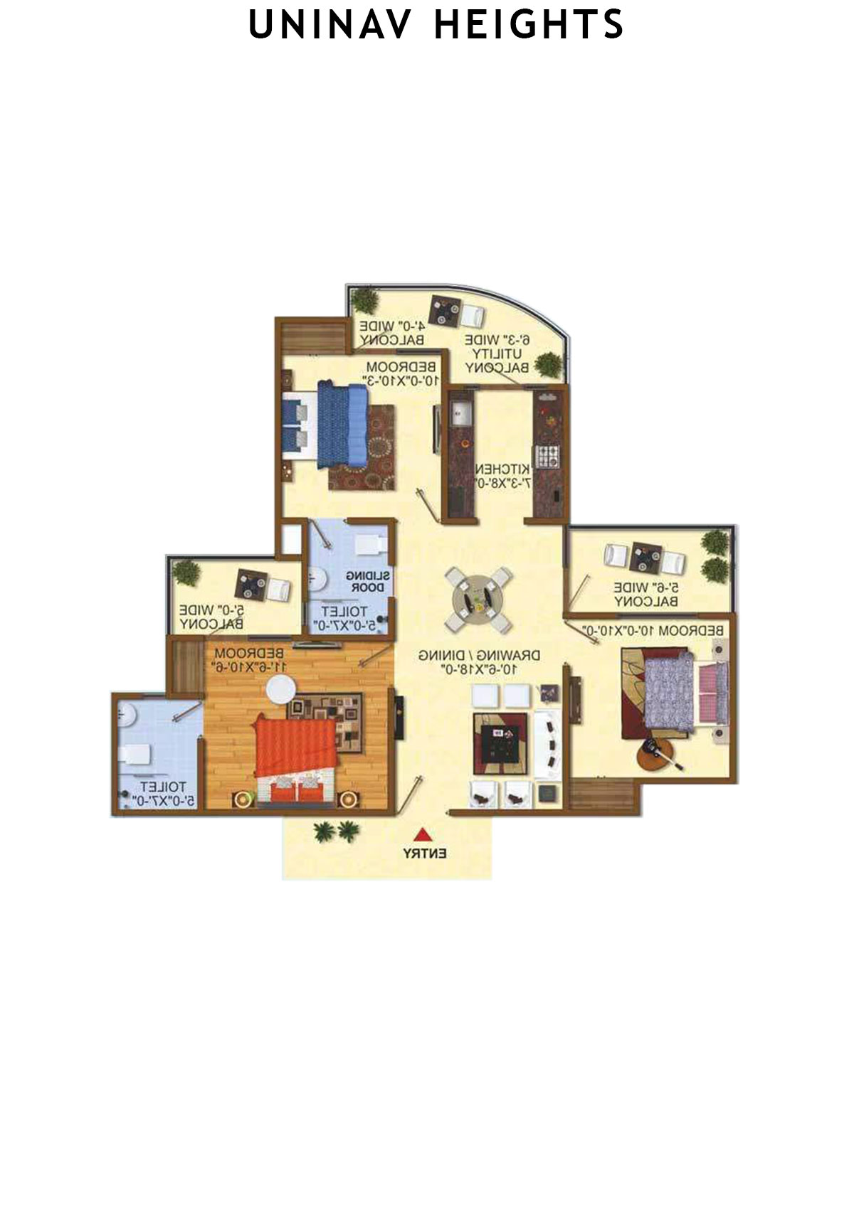 Uninav Heights Block F Unit 9 Floor Plan