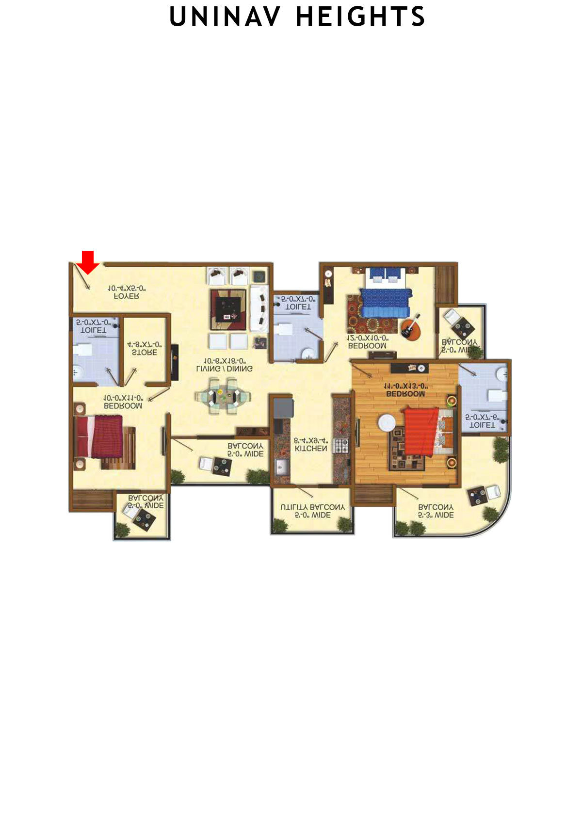 Uninav Heights Block G Unit 2 Floor Plan