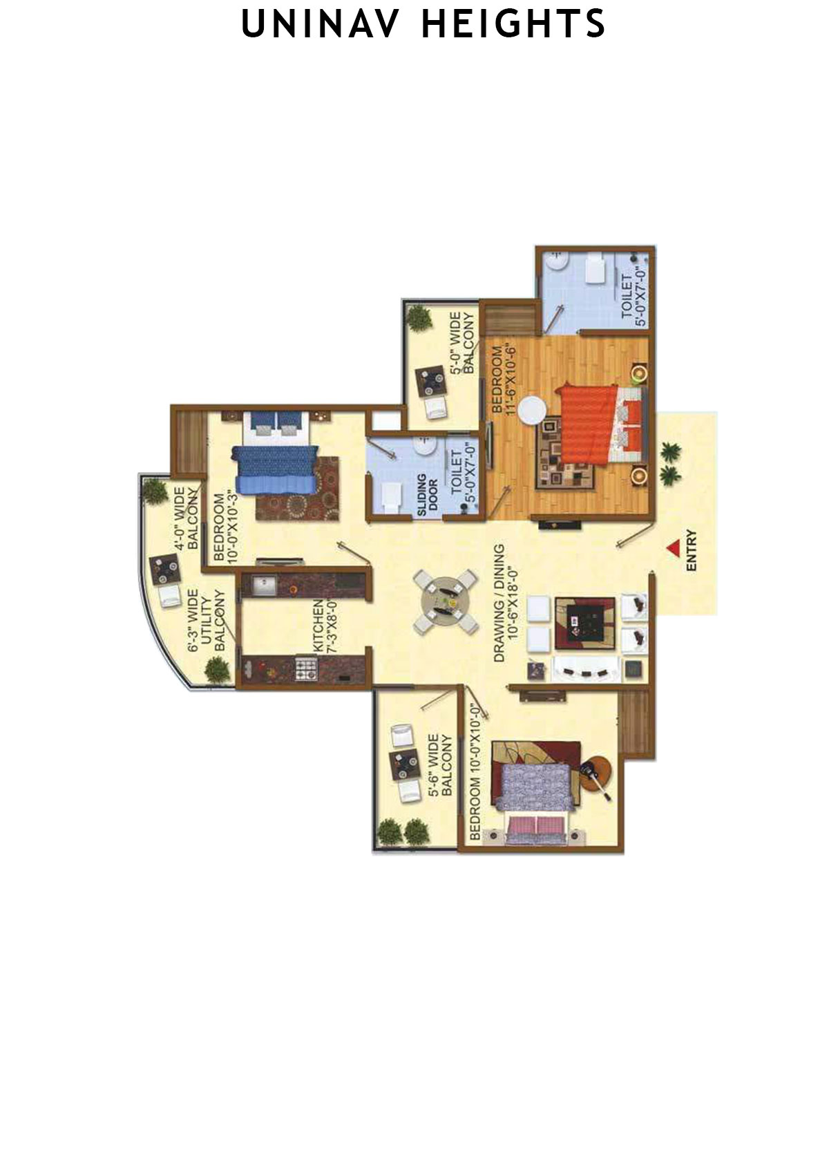 Uninav Heights Block G Unit 6 Floor Plan
