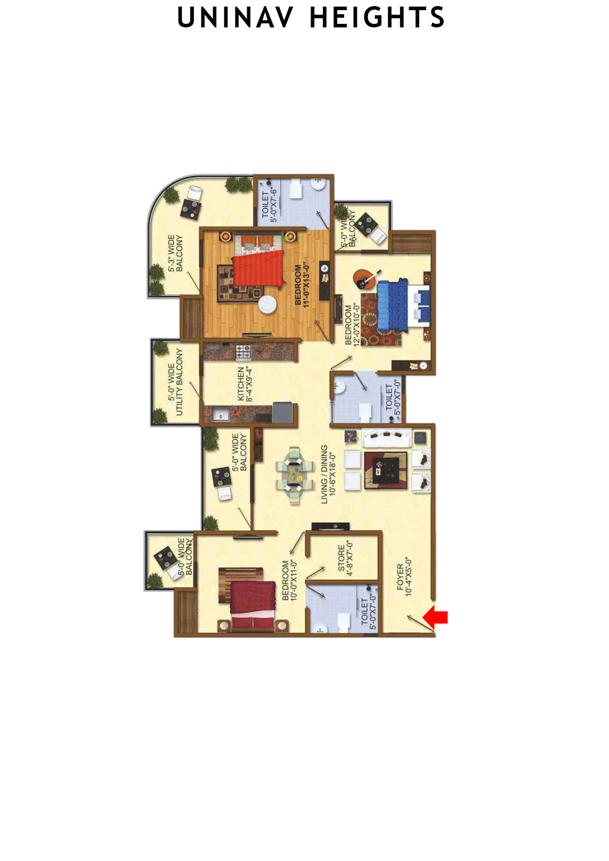 Uninav Heights Block G Unit 7 Floor Plan