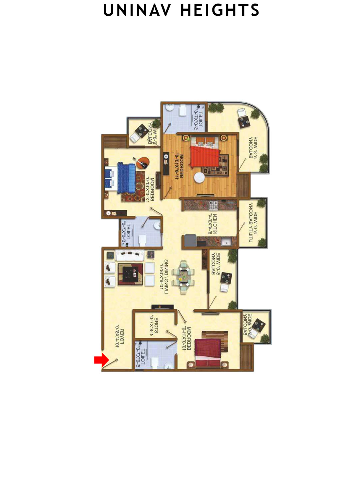 Uninav Heights Block G Unit 7 Floor Plan