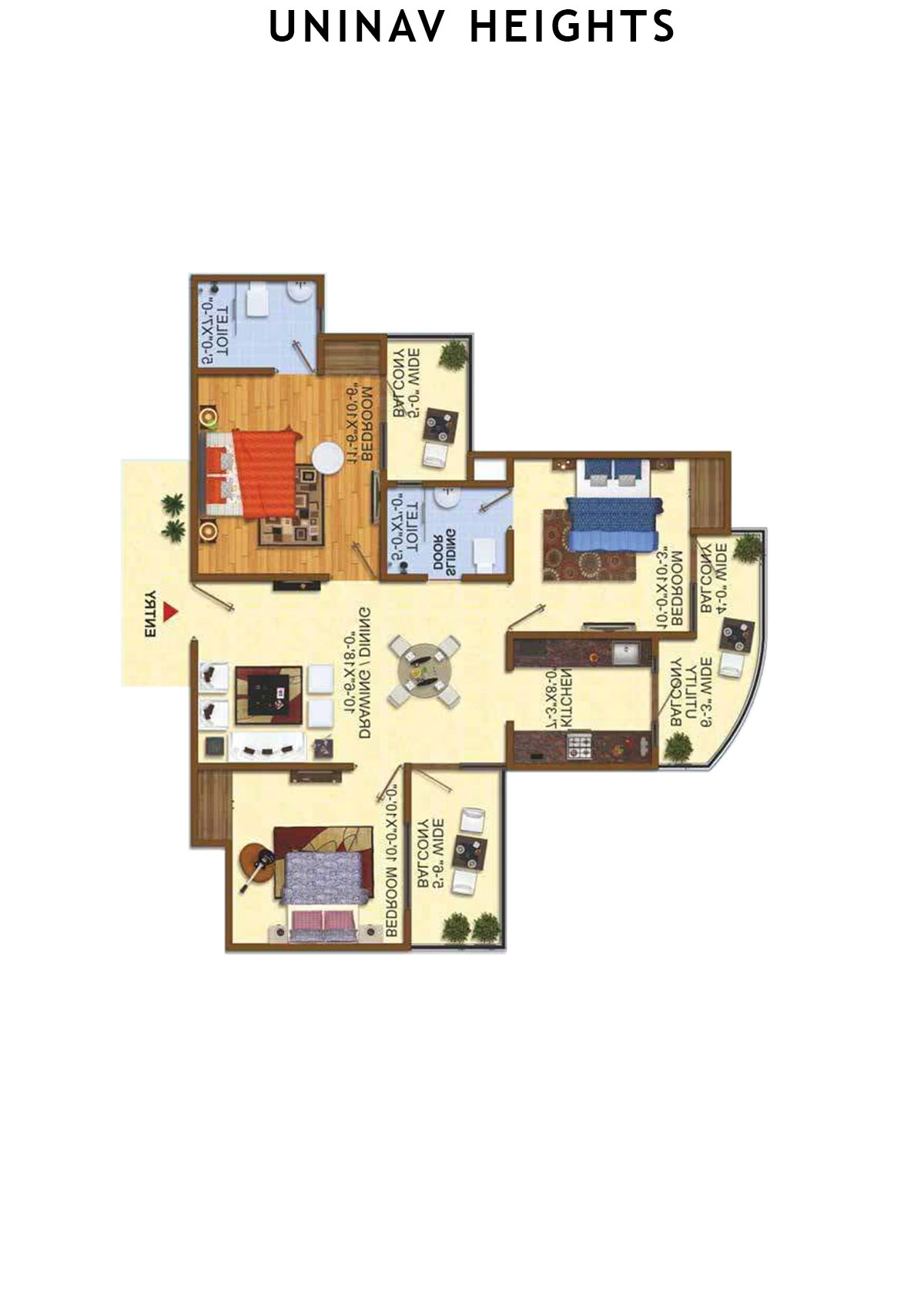 Uninav Heights Block G Unit 9 Floor Plan