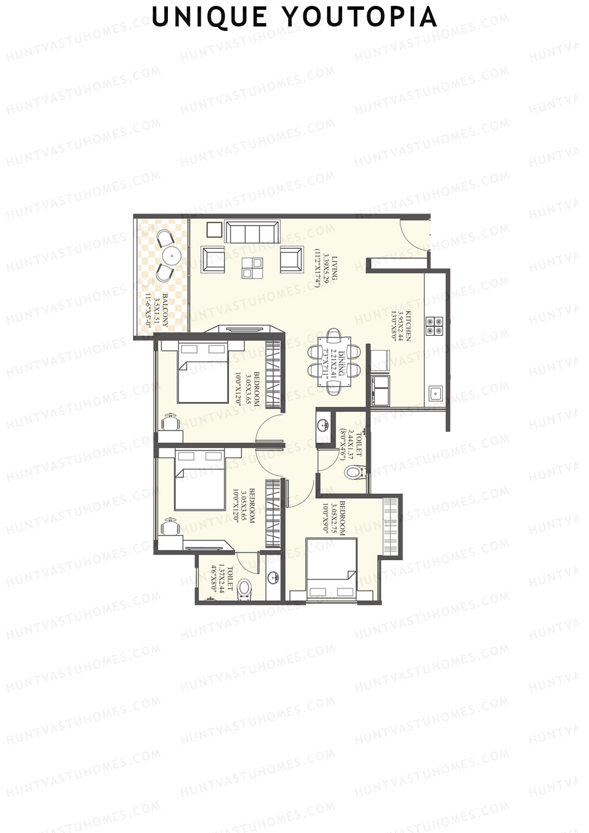 Unique Youtopia Wing A1 Unit 4 Floor Plan