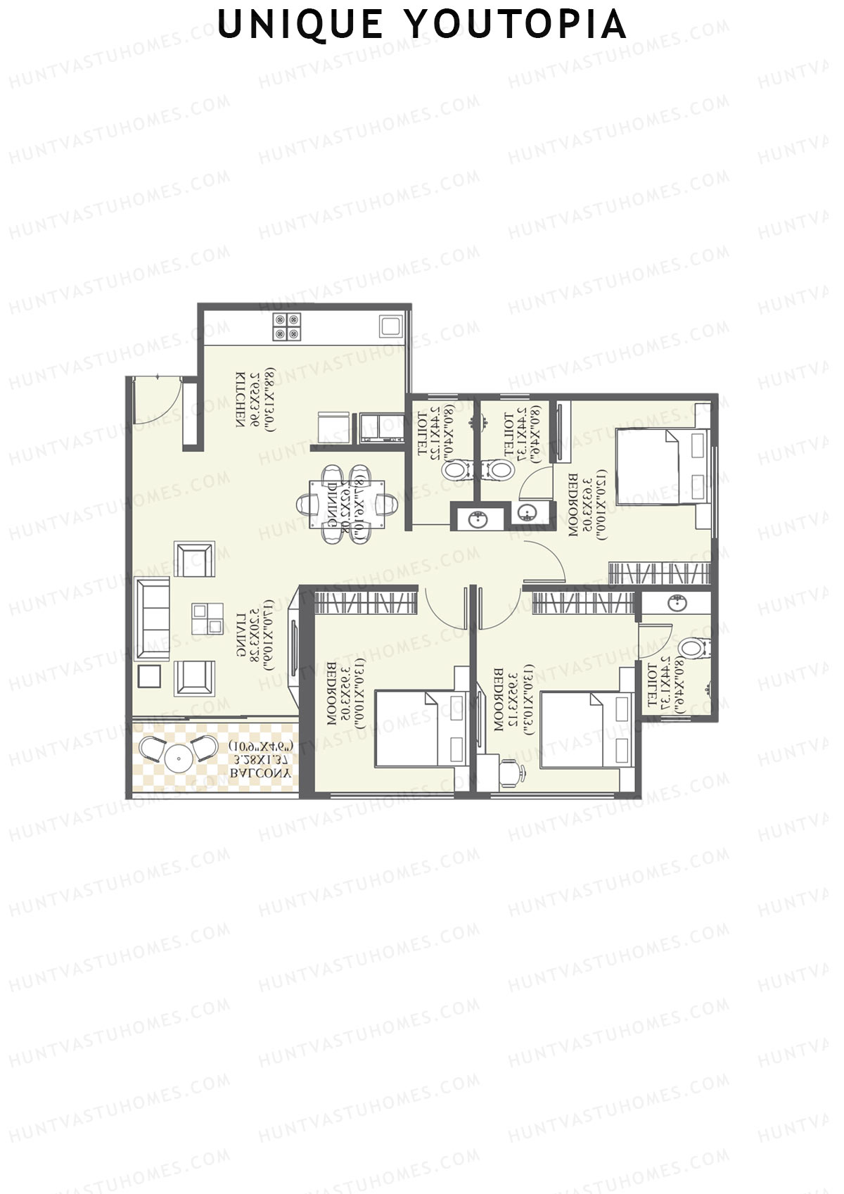 Unique Youtopia Wing A4 Unit 2 Floor Plan