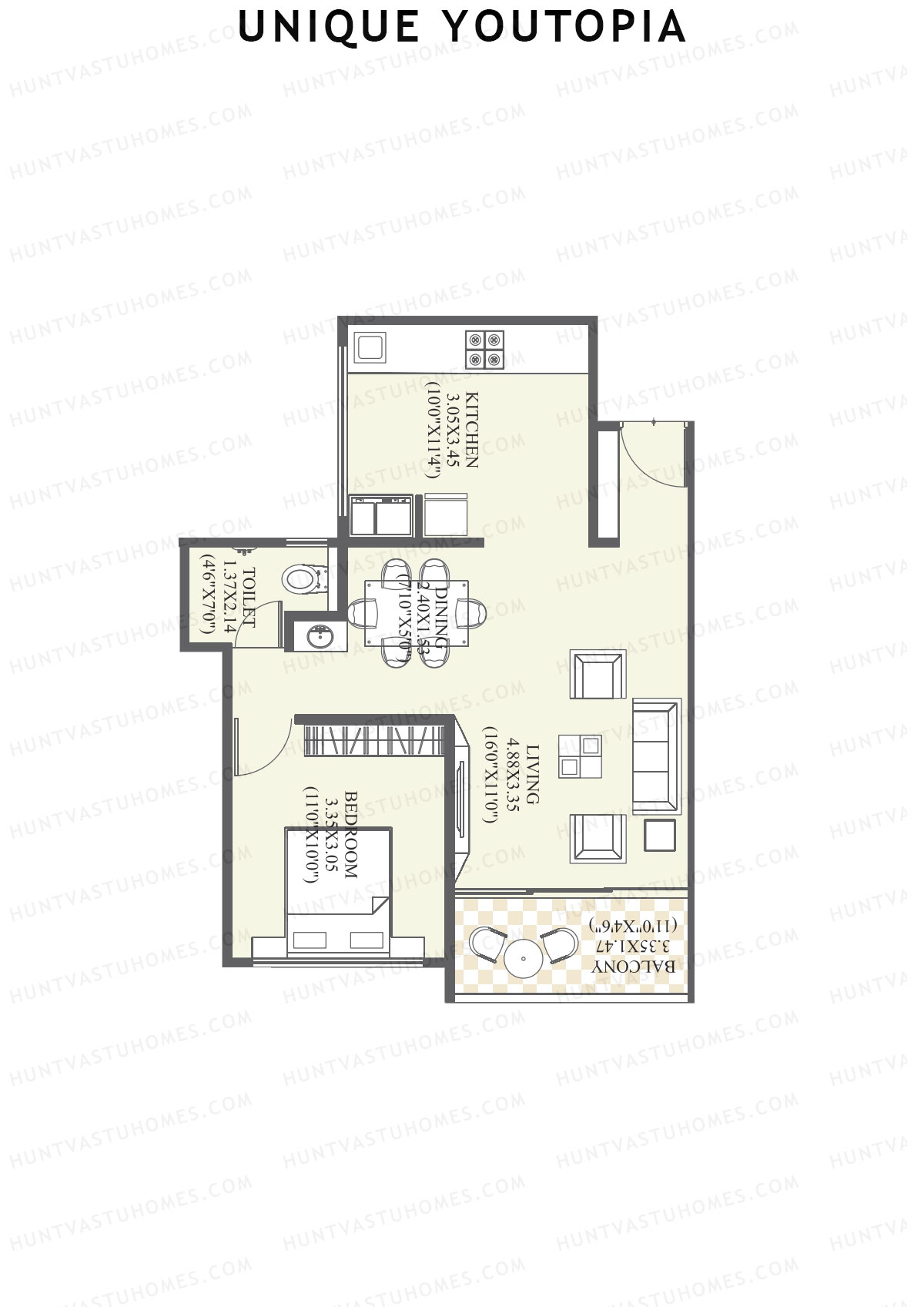 Unique Youtopia Wing A4 Unit 3 Floor Plan