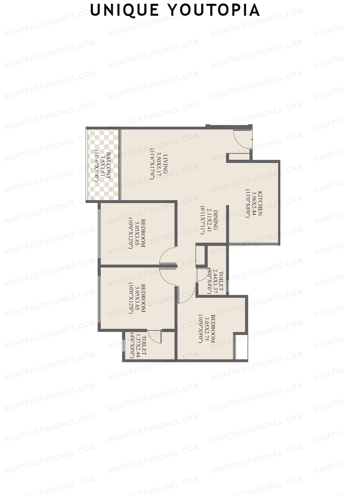 Unique Youtopia Wing A5 Unit 5 Floor Plan
