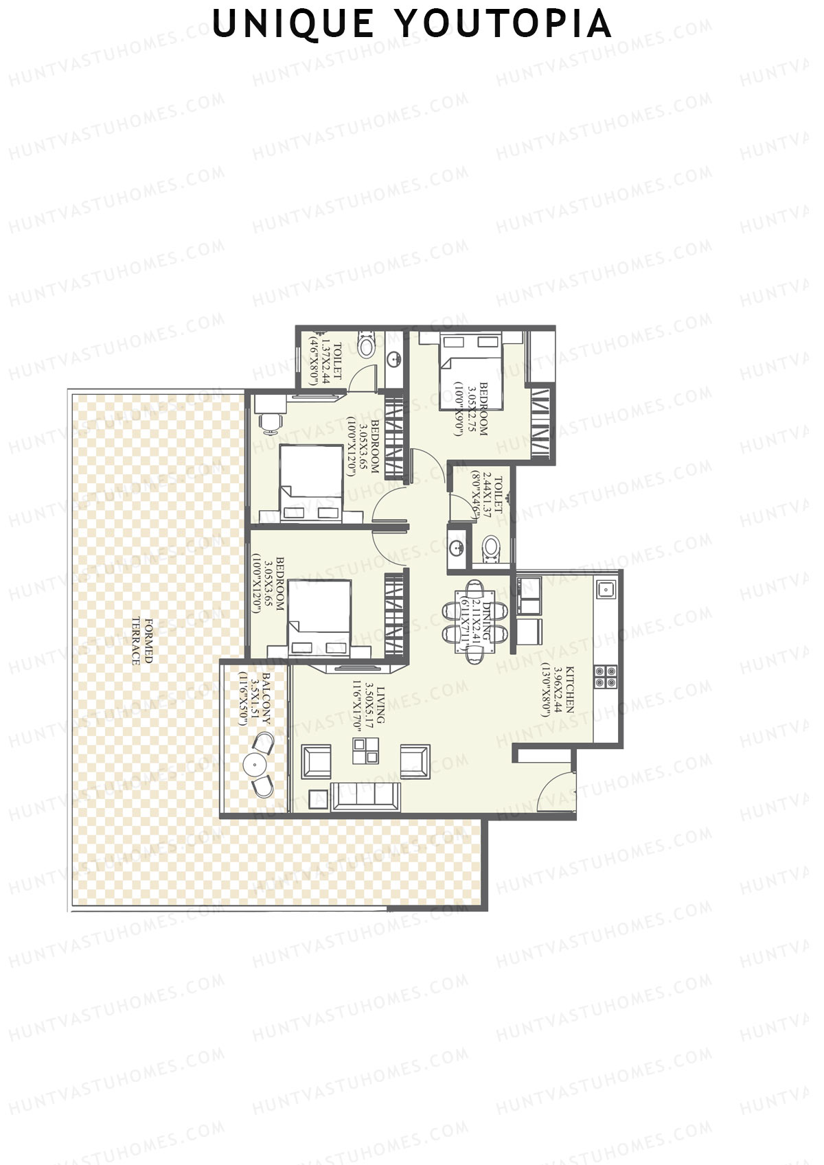 Unique Youtopia Wing A6 Unit 6 Floor Plan