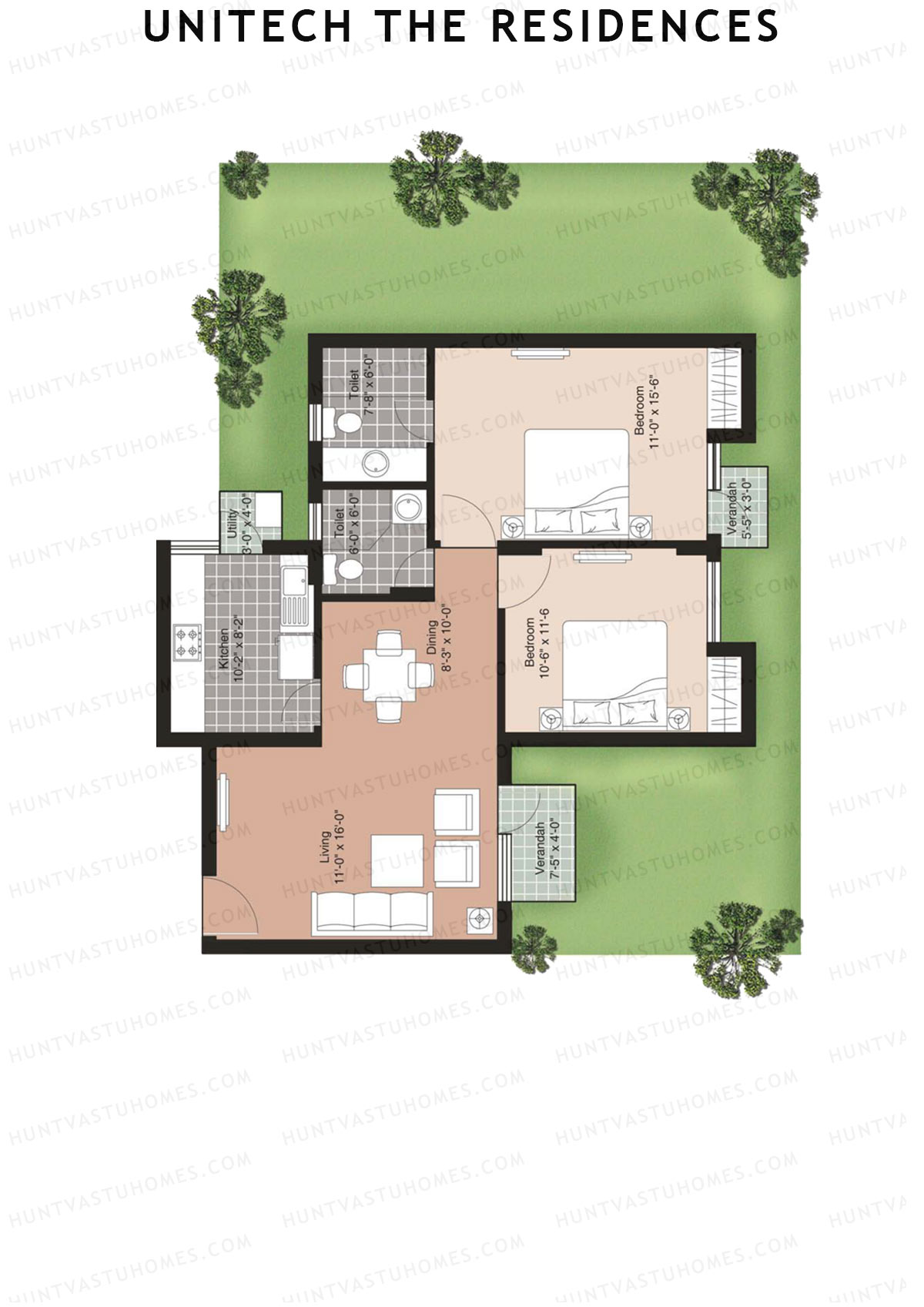 Unitech The Residences Europa E1 Unit 3 (Type Z3) Floor Plan