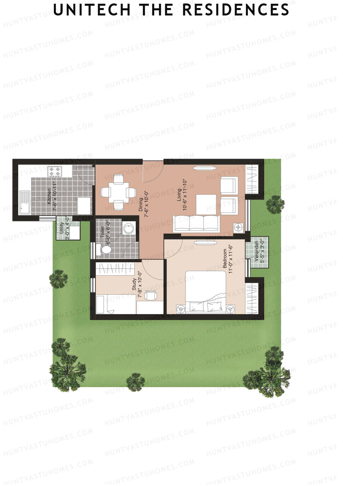 Unitech The Residences Europa E1 Unit 4 (Type Z5) Floor Plan