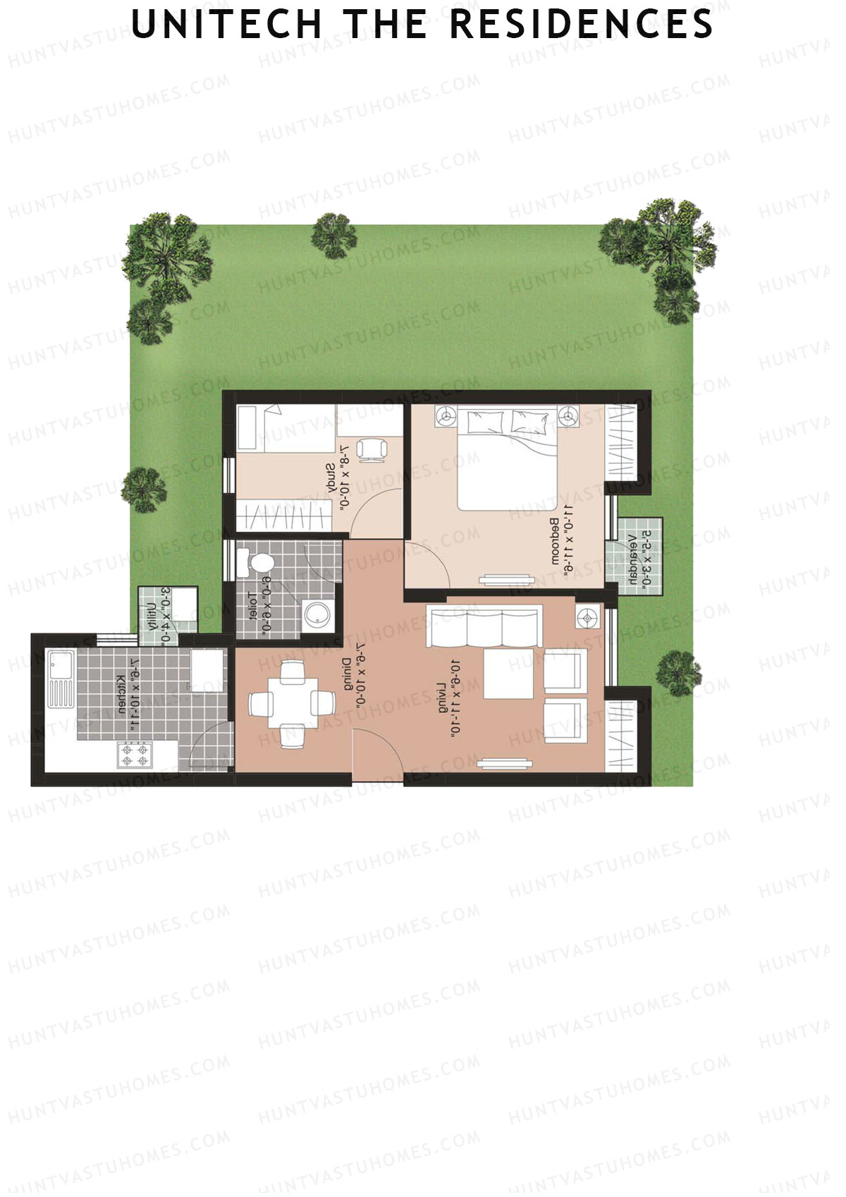 Unitech The Residences Europa E3 Unit 3 (Type Z5) Floor Plan
