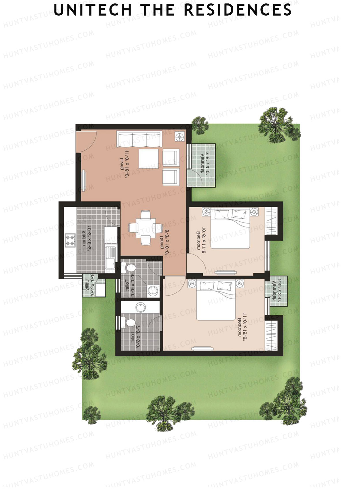 Unitech The Residences Europa E3 Unit 4 (Type Z3) Floor Plan