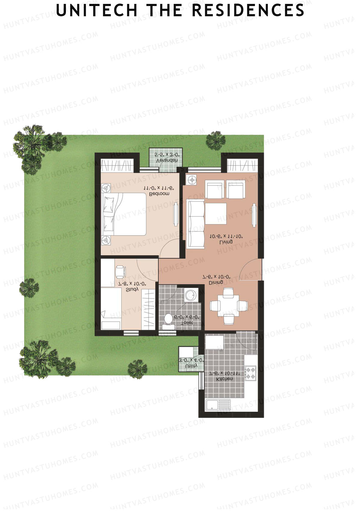 Unitech The Residences Fortuna F3 Unit 3 (Type Z5) Floor Plan