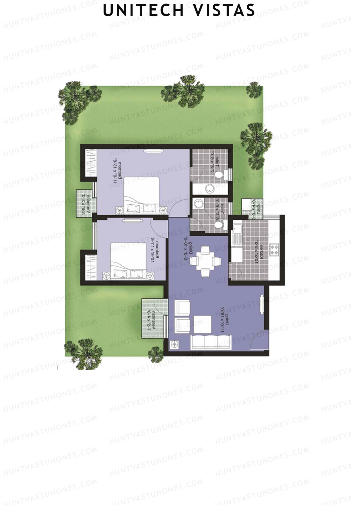 Unitech Vistas Block B2 Unit 4 (Type Z4) Floor Plan