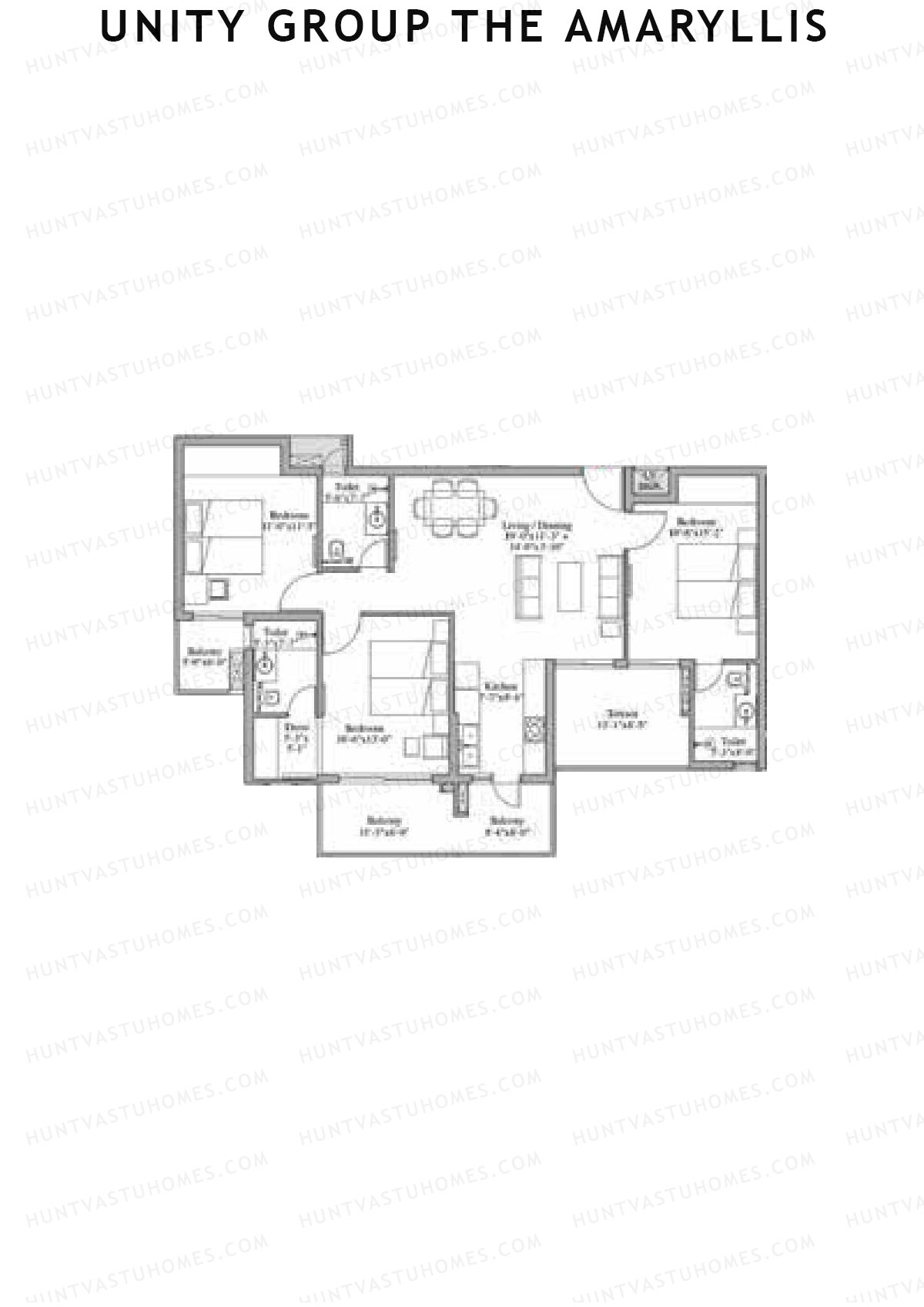 Unity Group The Amaryllis Tower 11 Unit 1 Floor Plan