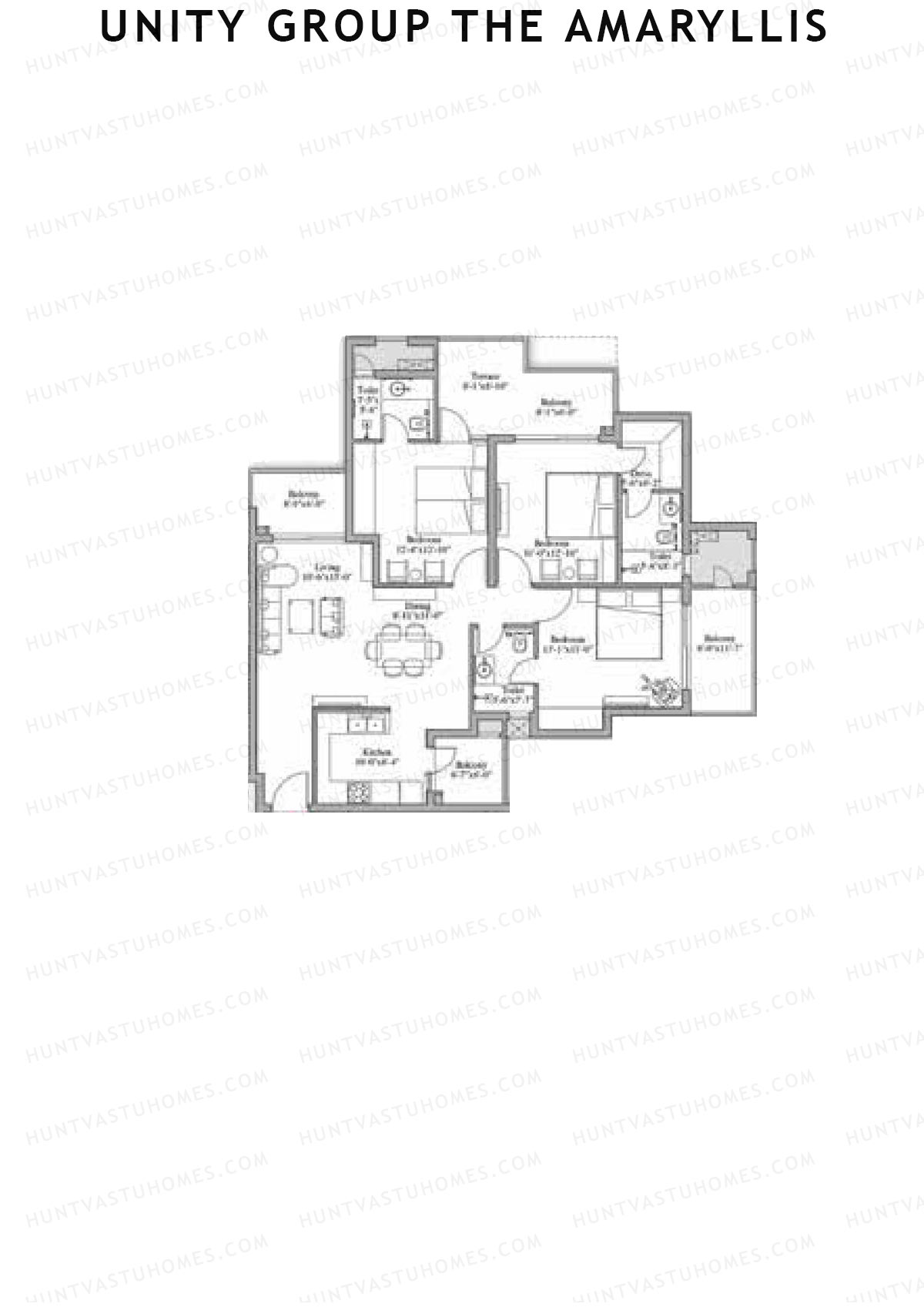 Unity Group The Amaryllis Tower 11 Unit 3 Floor Plan