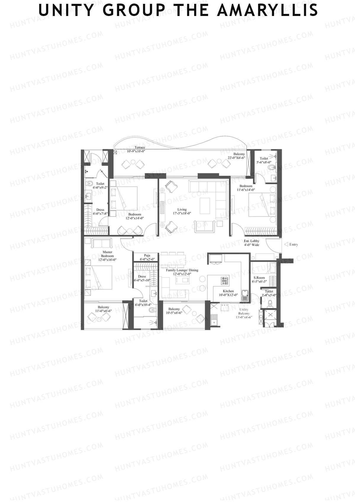 Unity Group The Amaryllis Tower C Unit 3 Floor Plan