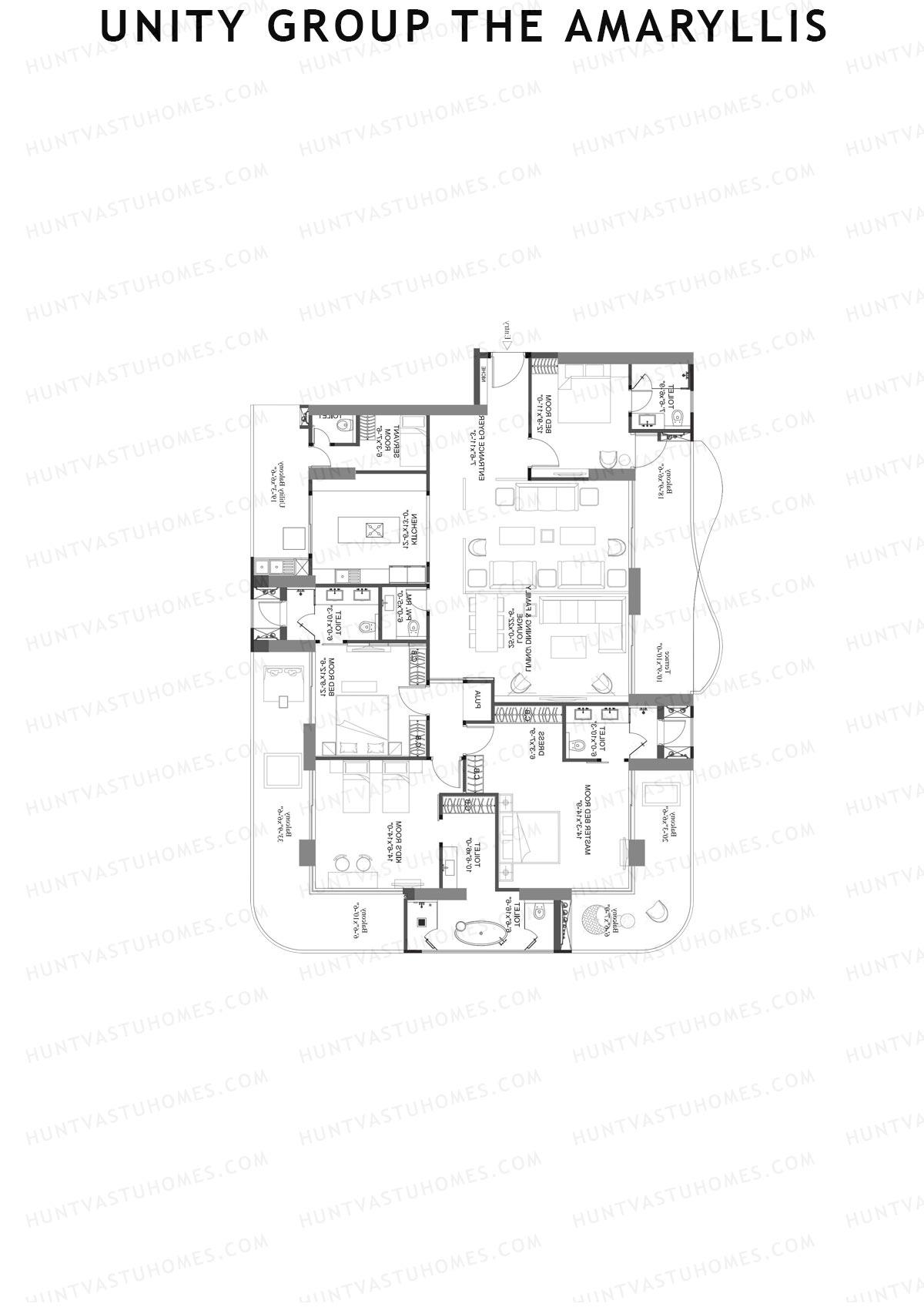 Unity Group The Amaryllis Tower E Unit 2 Floor Plan