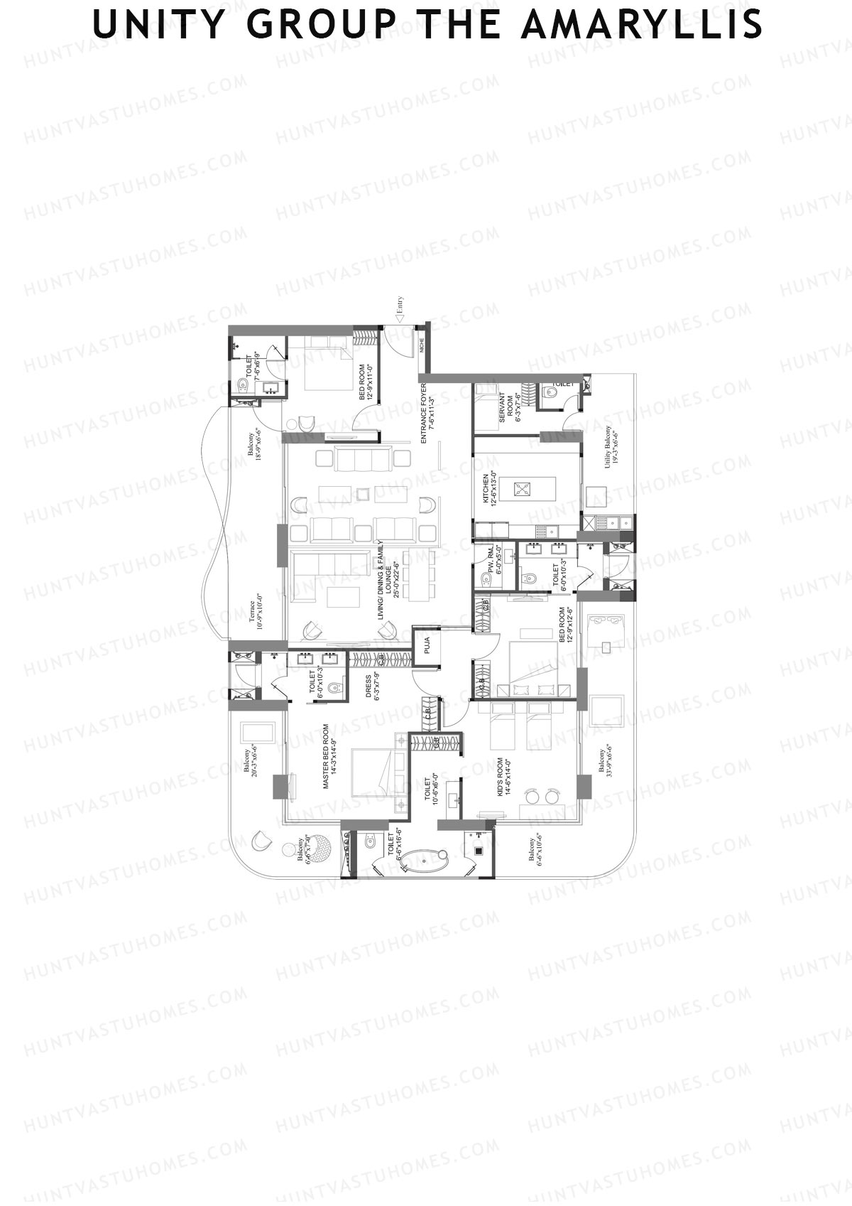 Unity Group The Amaryllis Tower E Unit 5 Floor Plan