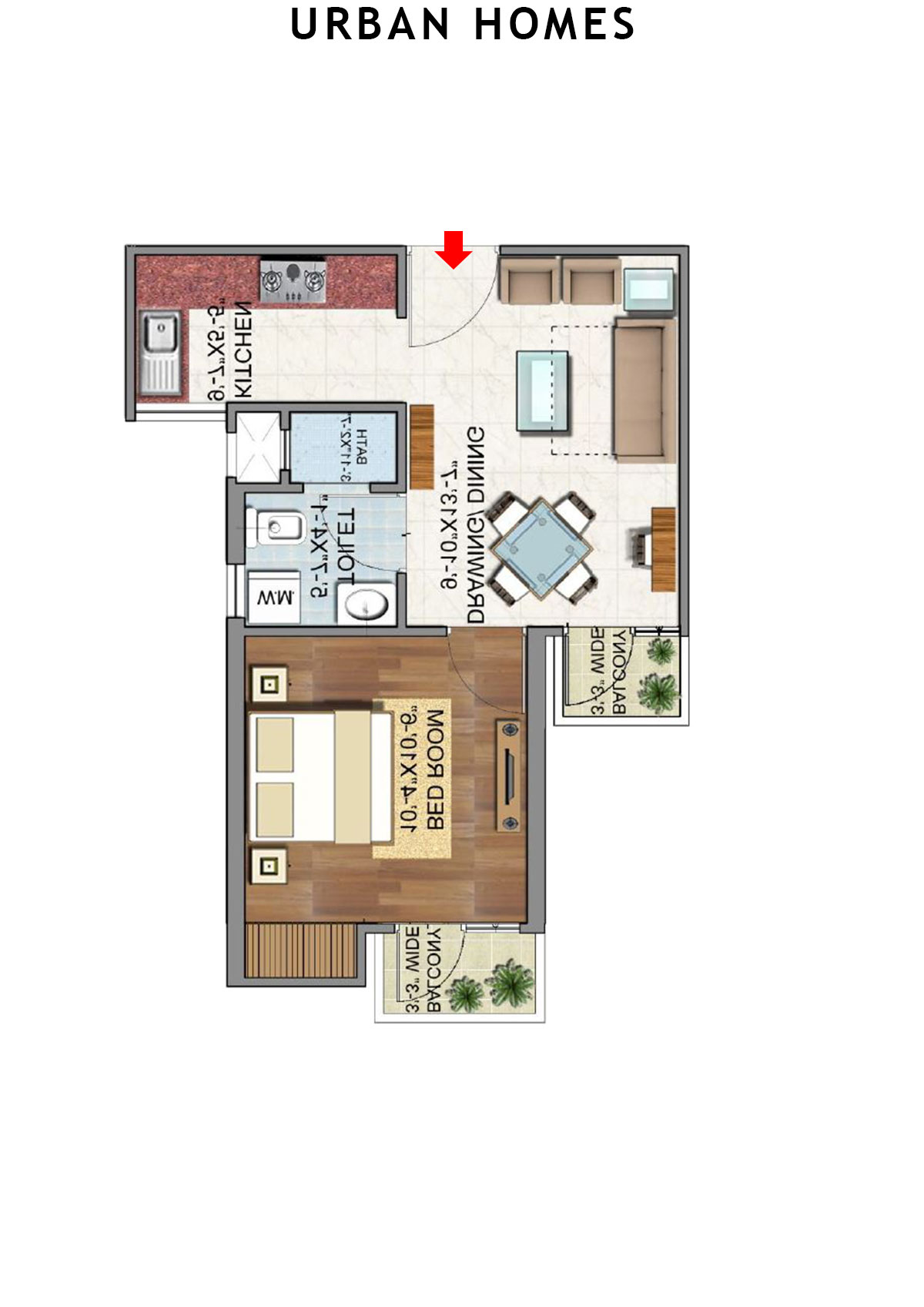 Urban Homes Tower A Unit 8 Floor Plan