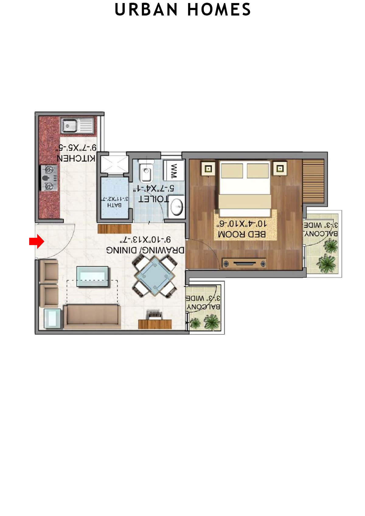 Urban Homes Tower C Unit 9 Floor Plan