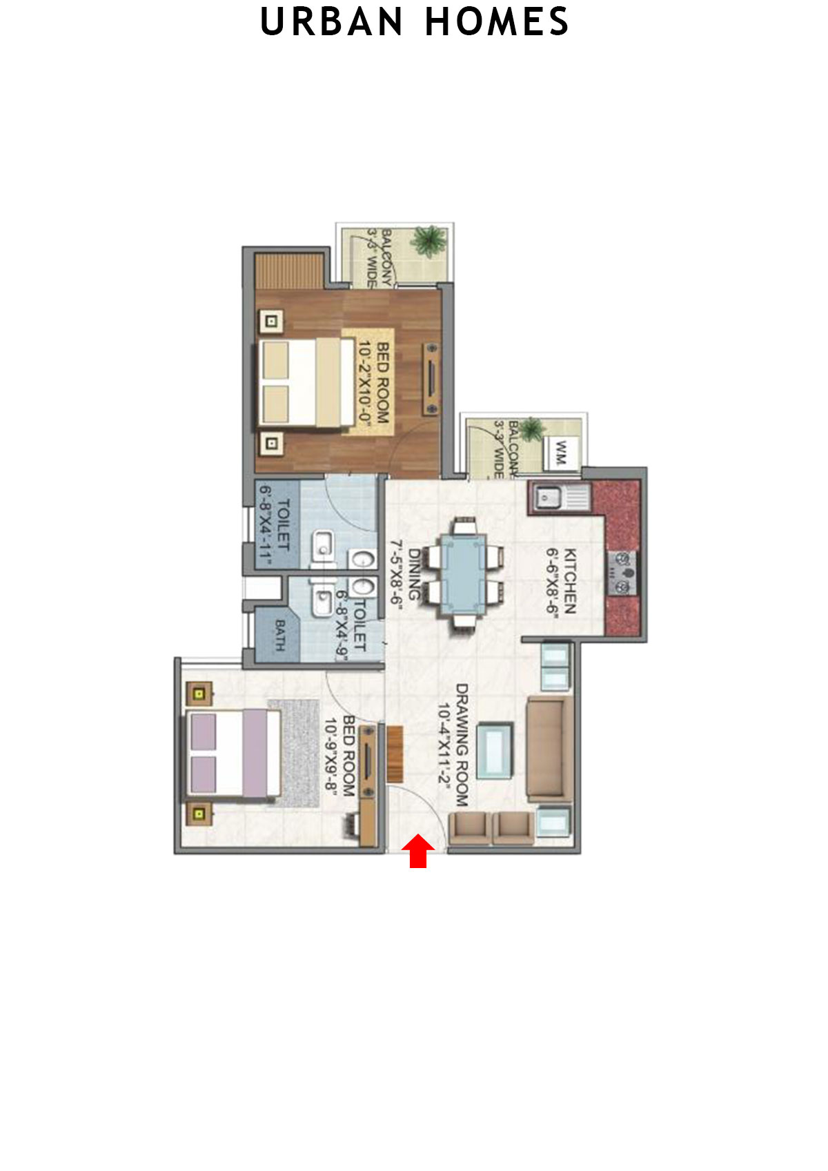 Urban Homes Tower F Unit 32 Floor Plan