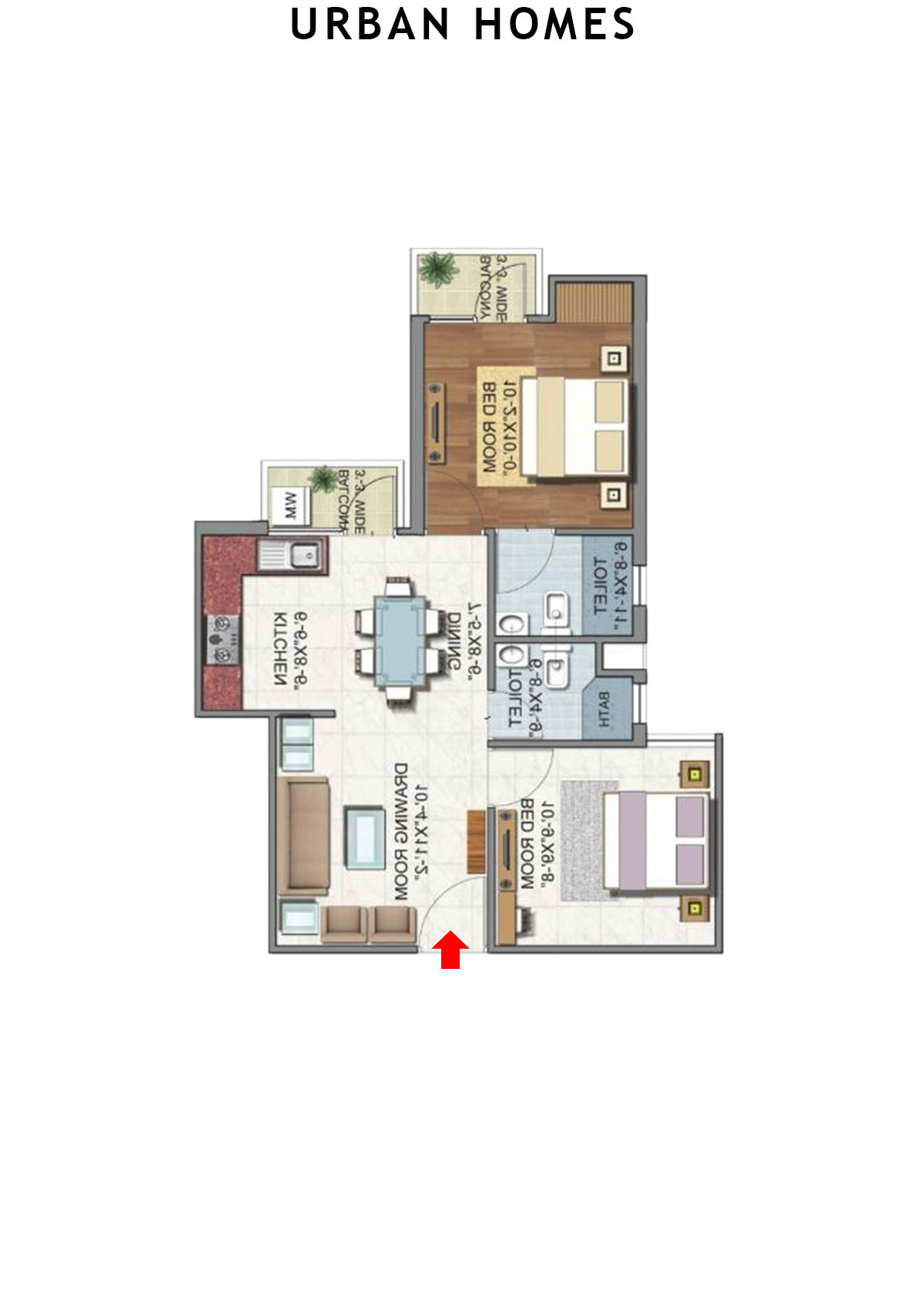 Urban Homes Tower F Unit 7 Floor Plan
