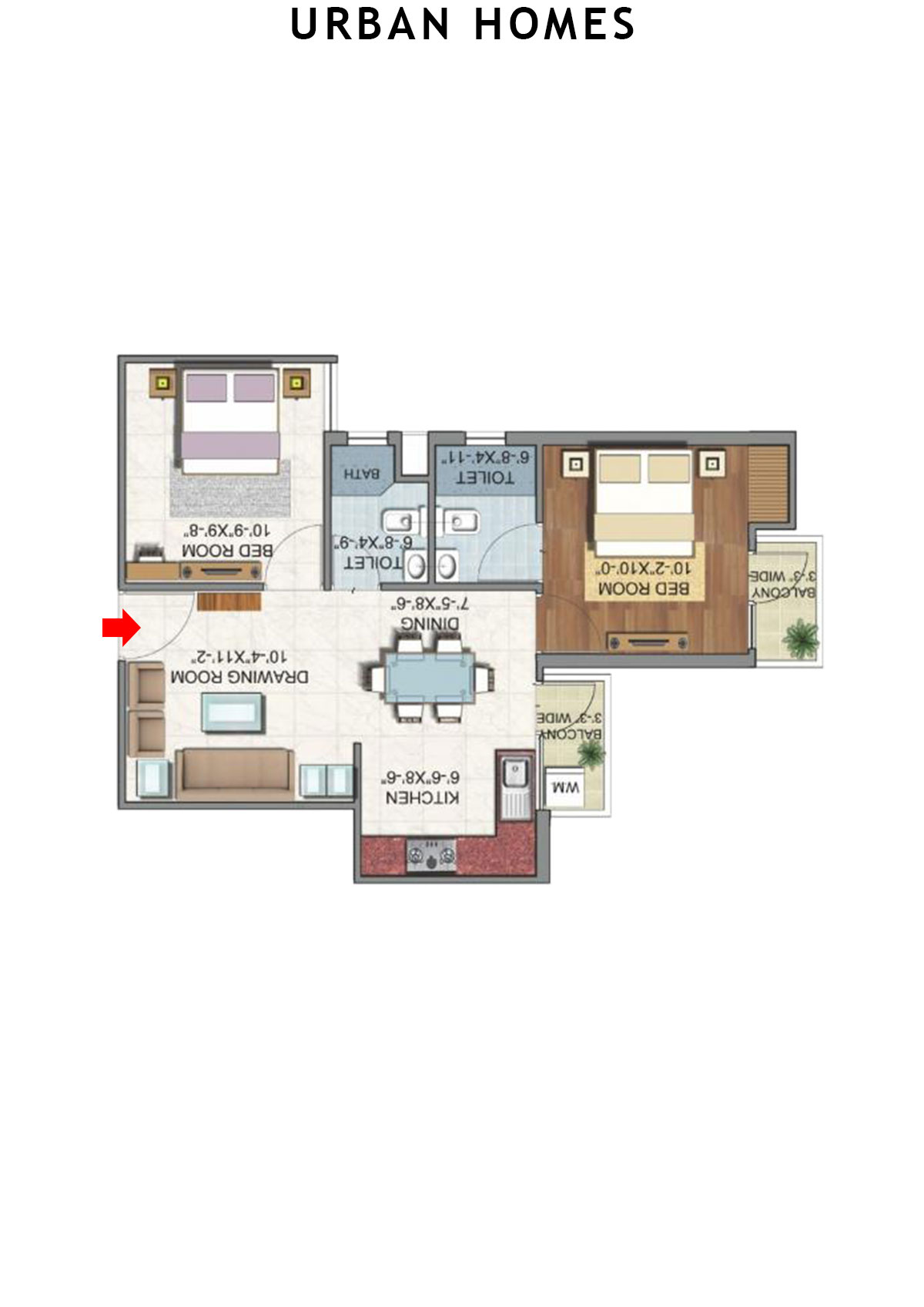 Urban Homes Tower F Unit 9 Floor Plan