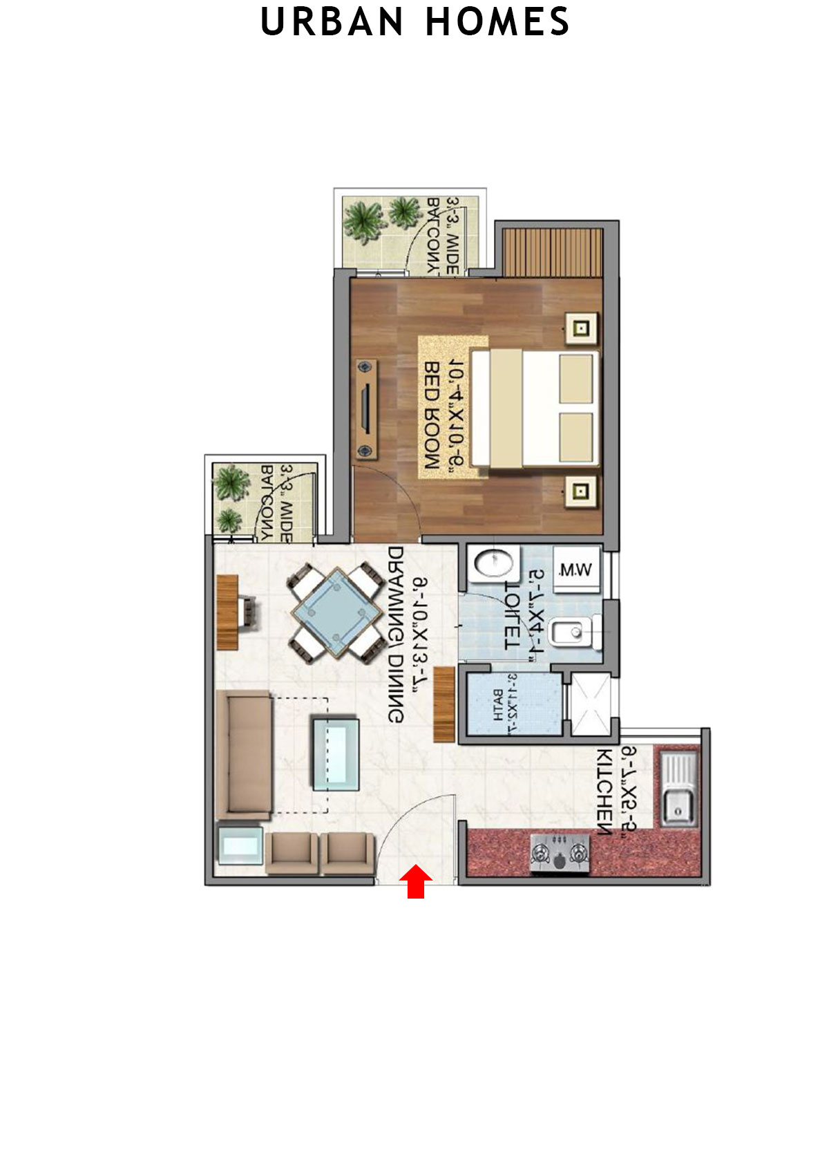 Urban Homes Tower J Unit 8 Floor Plan