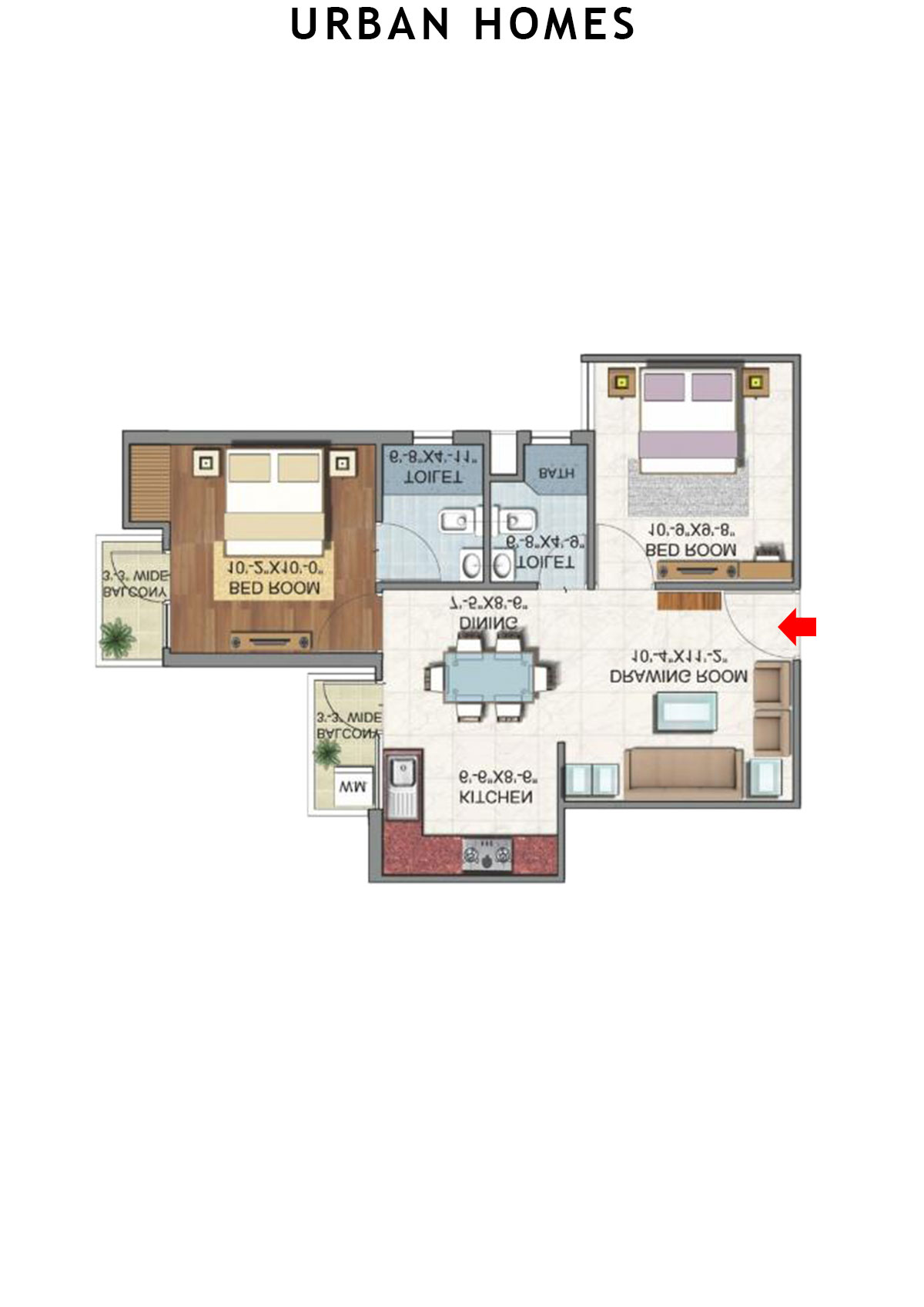 Urban Homes Tower K Unit 10 Floor Plan