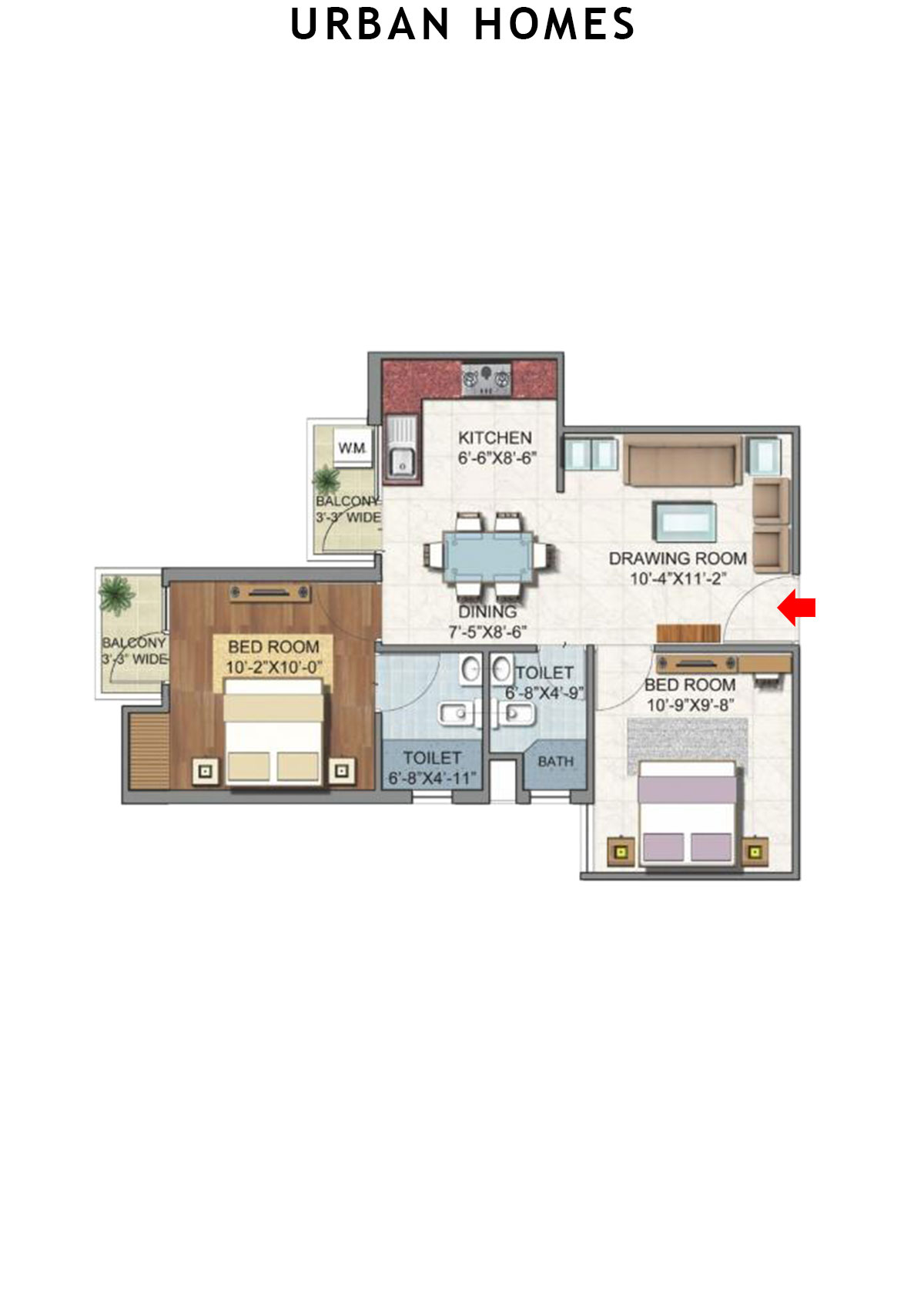 Urban Homes Tower K Unit 24 Floor Plan